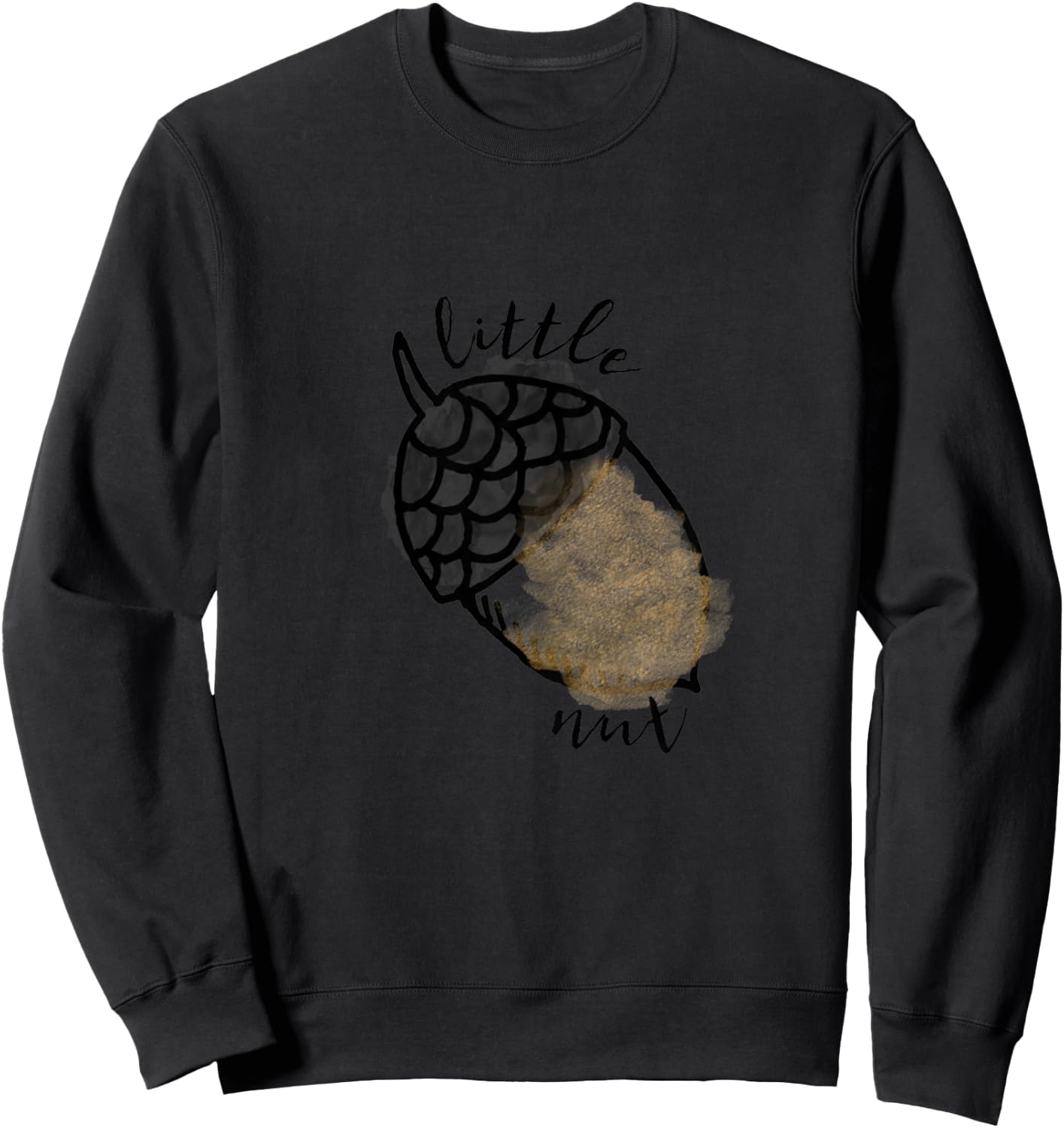 Kids Autumn Shirt, Kids Acorn Shirt, Thanksgiving Sweatshirt - Sweatshirt | Black