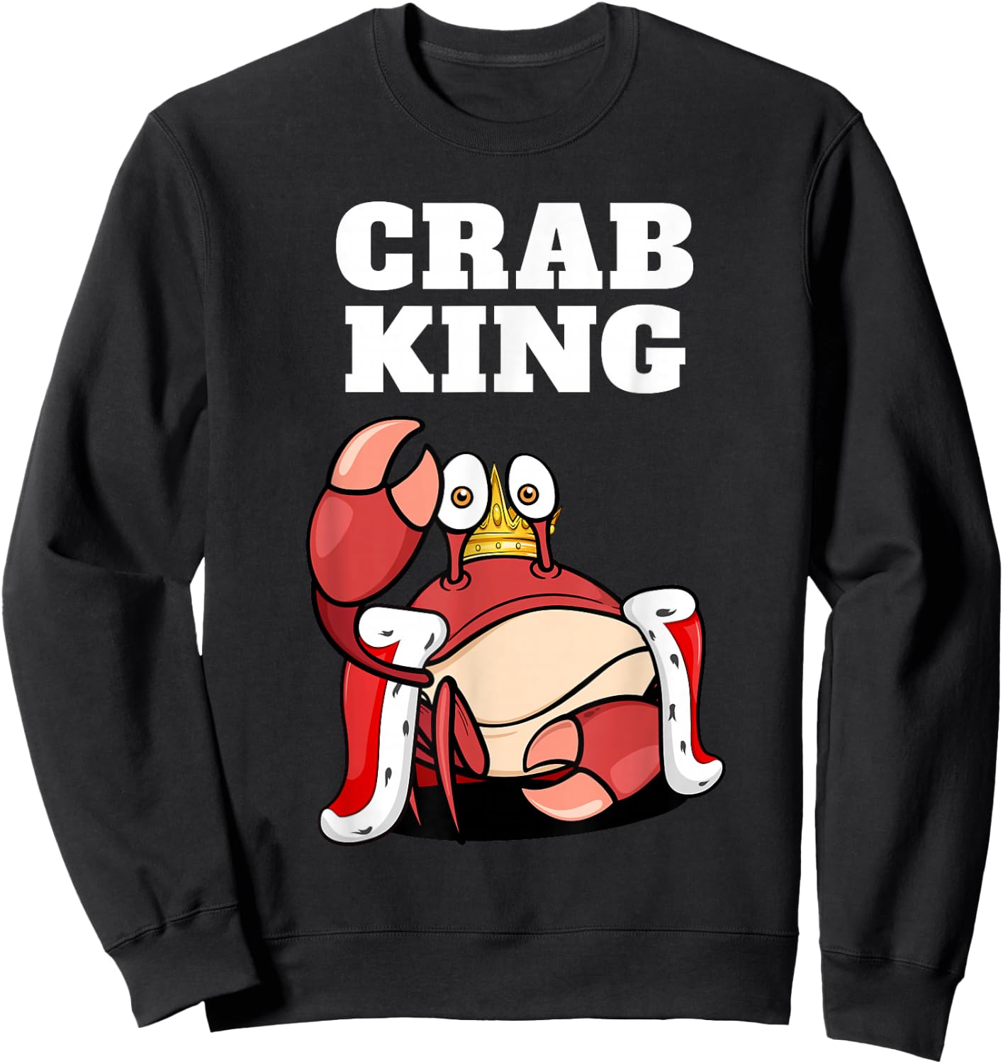 Crab King | Crab | Boys Crab Sweatshirt - Sweatshirt | Black