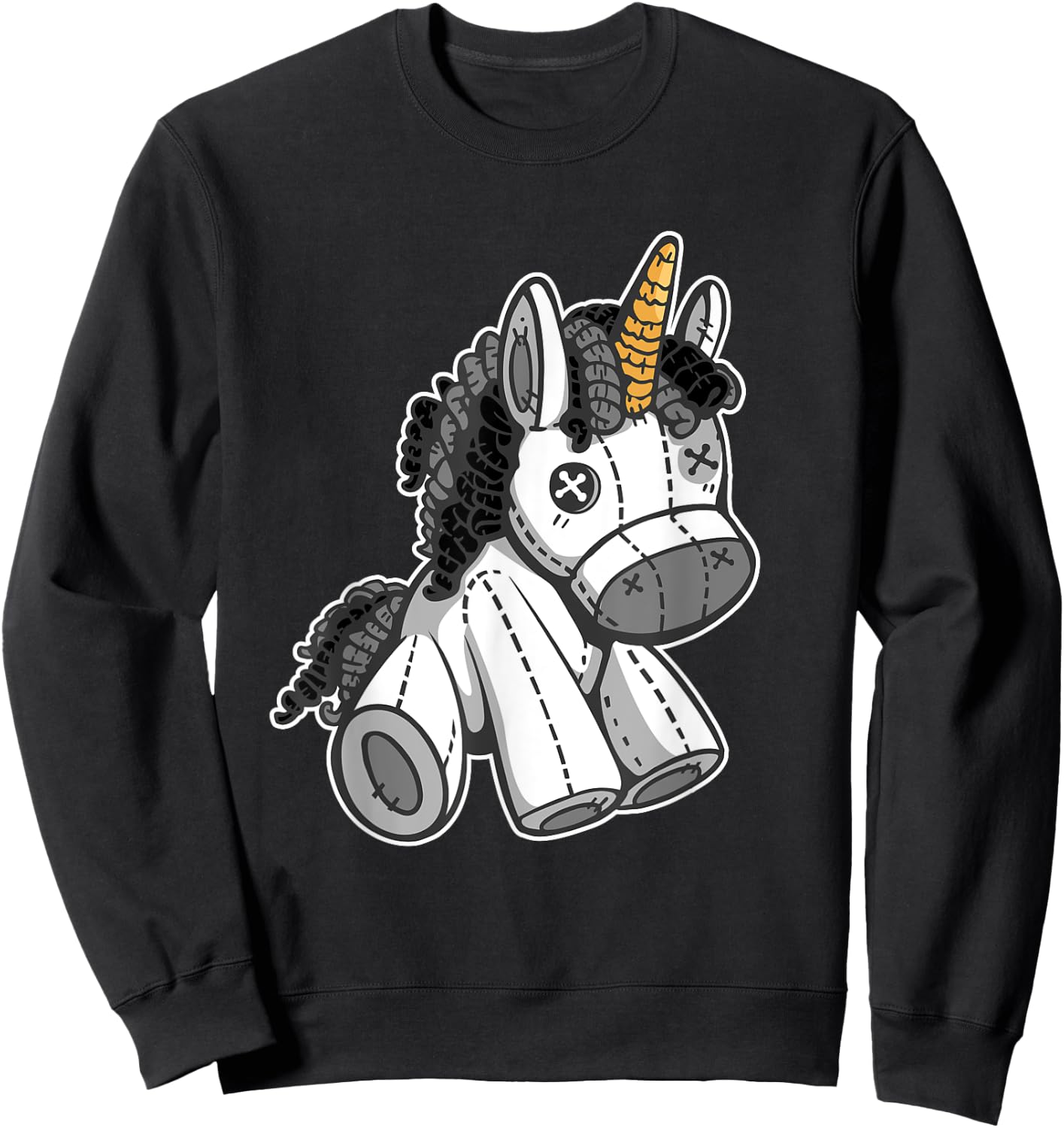 Gothic Unicorn Punk Heavy Rock Music Emo Goth Girl Sweatshirt - Sweatshirt | Black