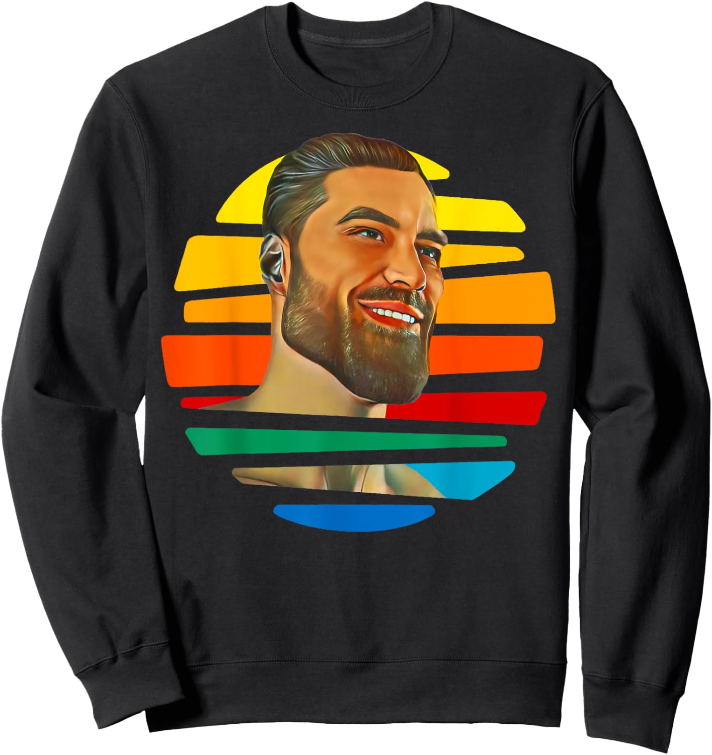 Funny Gigachad Meme Giga Chad Alpha Male Sigma Male Memes Sweatshirt - Sweatshirt | Black