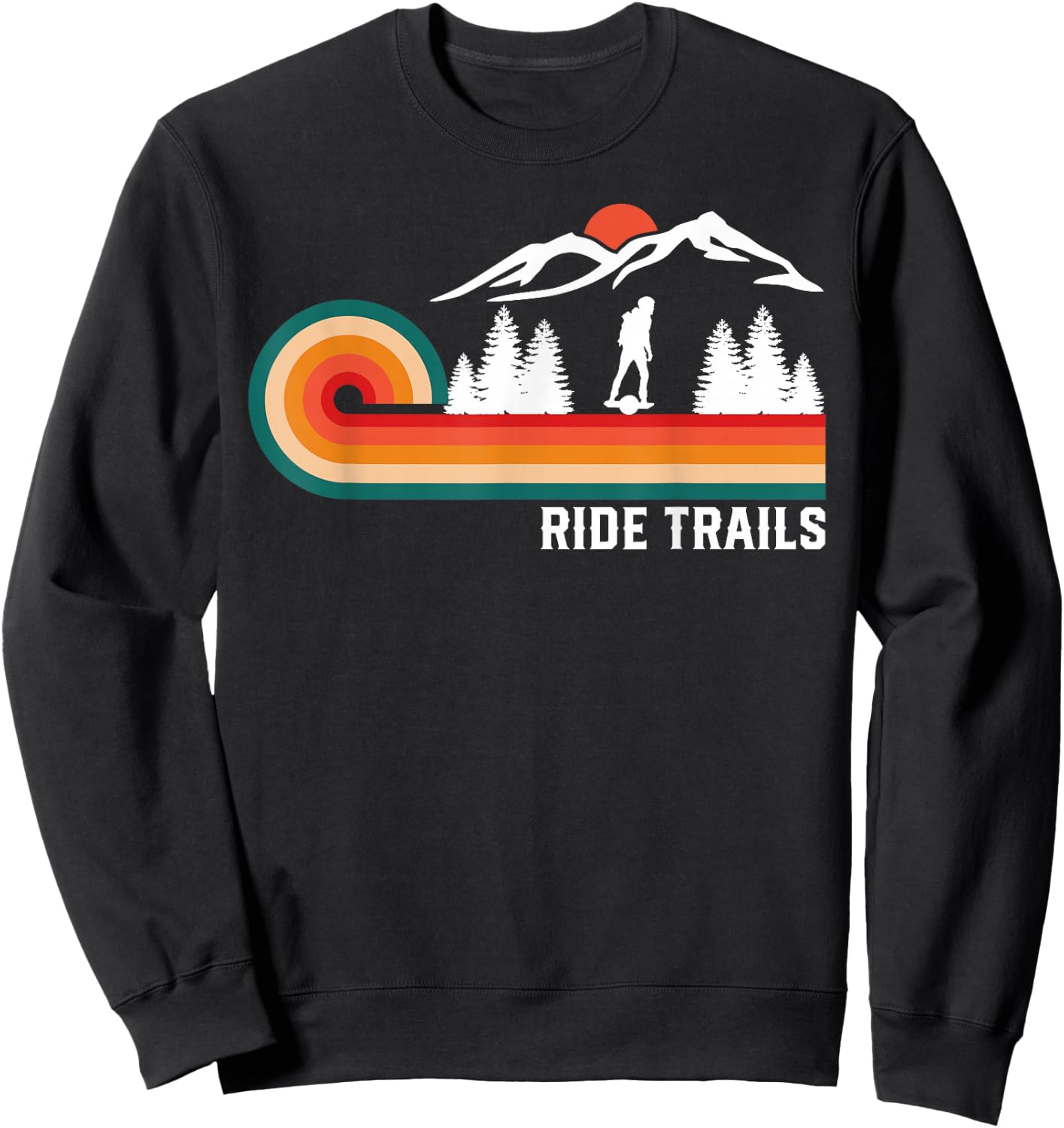 Ride Trails Onewheel GT Retro Vintage One Wheel GTS Sweatshirt - Sweatshirt | Black