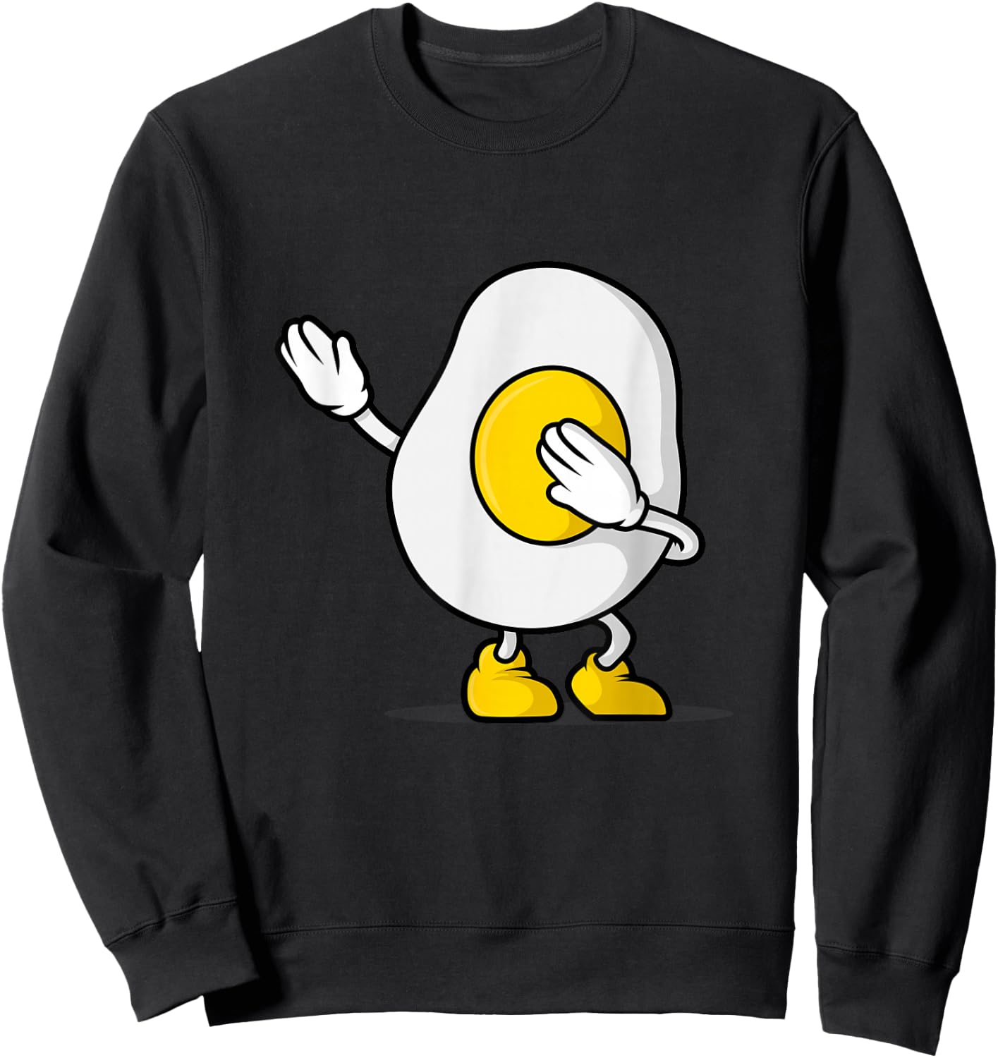 Dabbing Egg Shirt - I’m So Egg-Cited Shirt Breakfast Gift Sweatshirt - Sweatshirt | Black