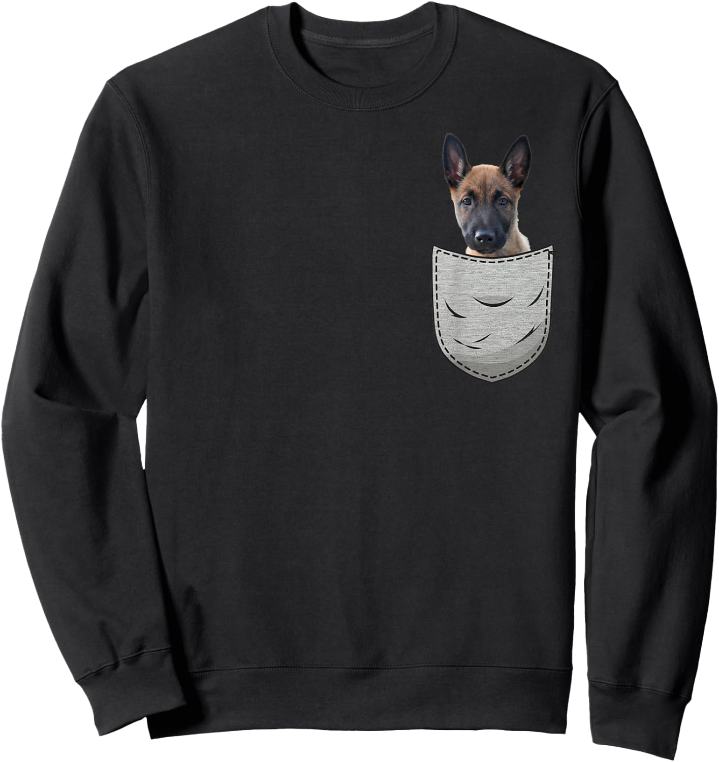 Belgian Malinois puppies dog lovers Mechelaar Men Women Girls Kids Sweatshirt - Sweatshirt | Black