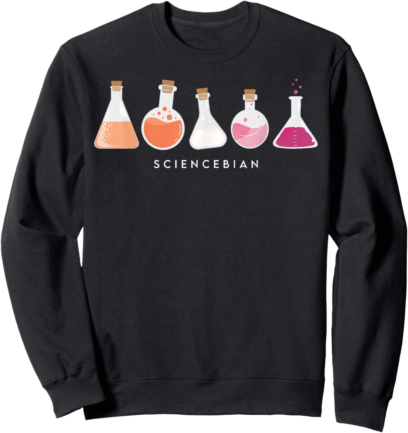 LGBT Beakers Chemistry Lab Scientist Lesbian Pride Teacher Sweatshirt - Sweatshirt | Black