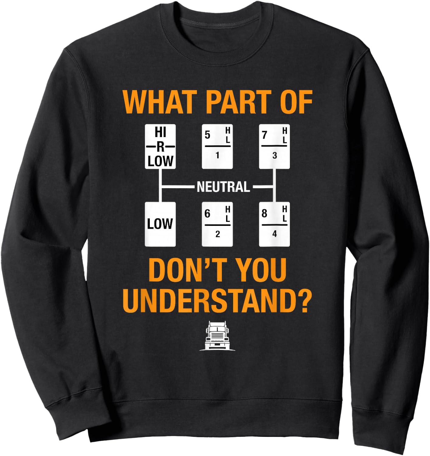 Funny Trucker Truck Driver Which Part You Don't Understand Sweatshirt - Sweatshirt | Black