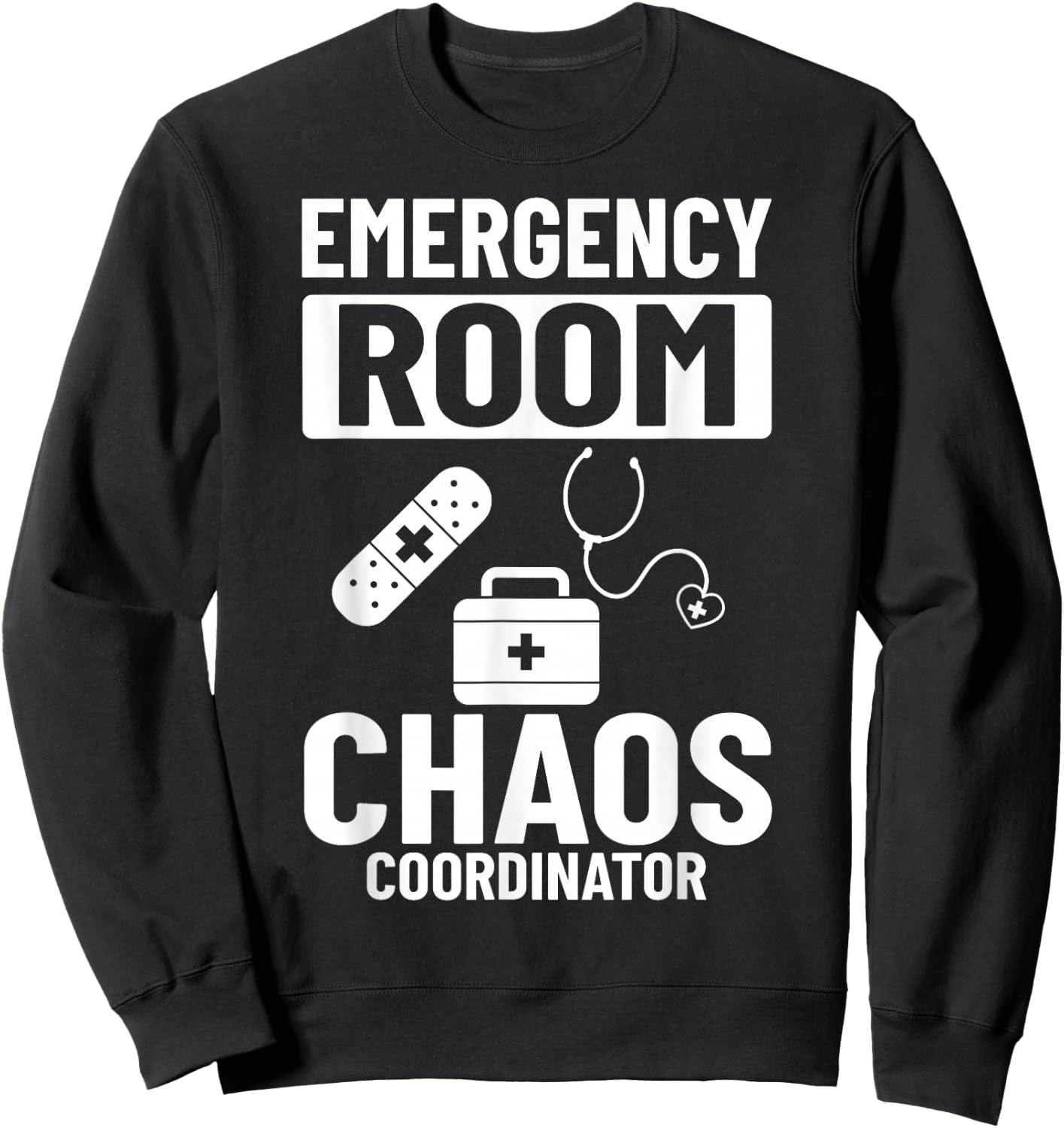 Emergency Room Technician ER Nurse Hospital Department Sweatshirt - Sweatshirt | Black