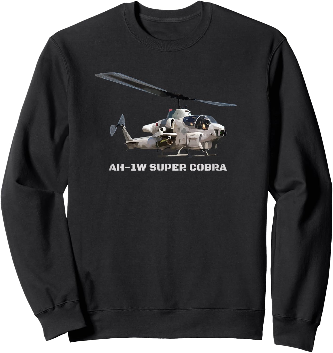 AH-1 Super Cobra Helicopter T Shirt Gift Helicopters Sweatshirt - Sweatshirt | Black