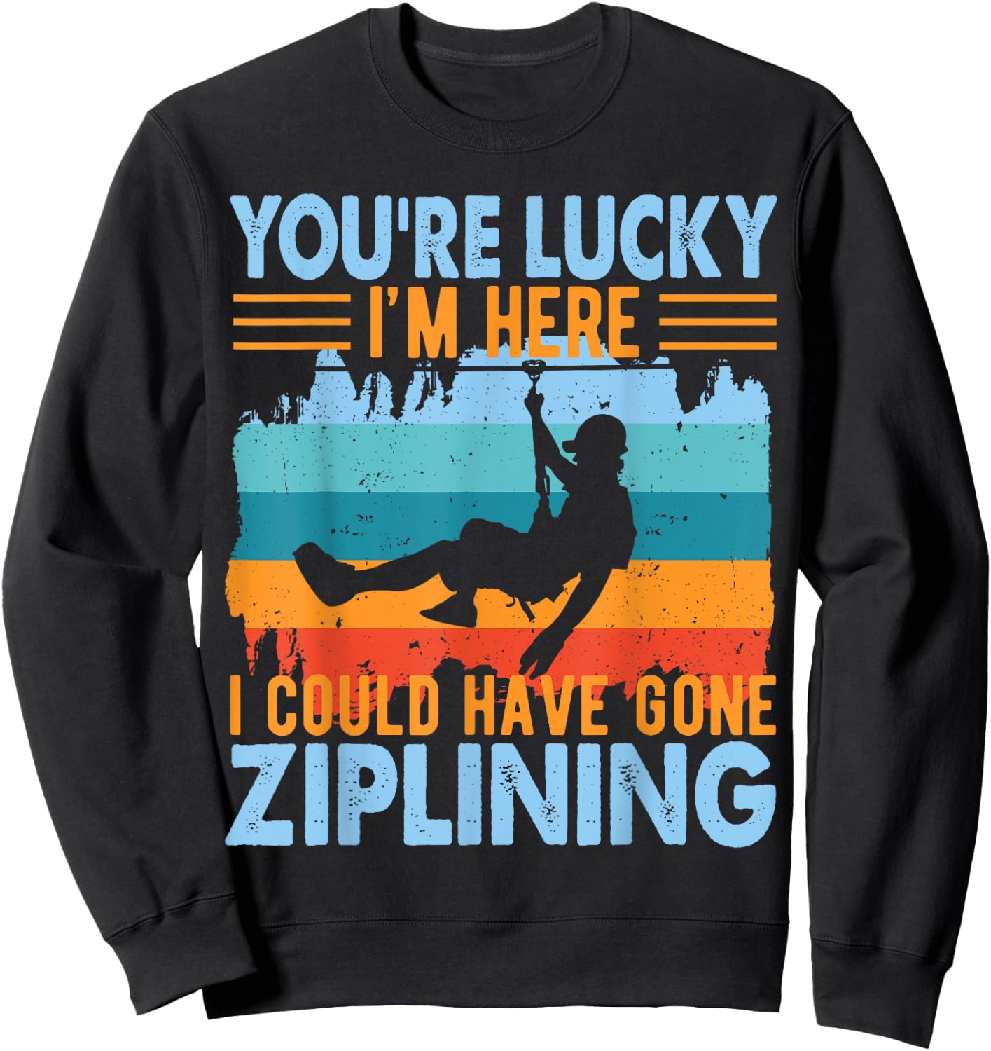 Ziplining Zip Line Zipline Adventure Sweatshirt - Sweatshirt | Black