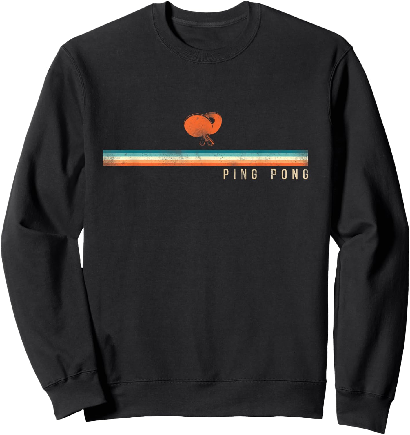 Ping Pong Table Tennis Retro Vintage Ping Pong Sweatshirt - Sweatshirt | Black
