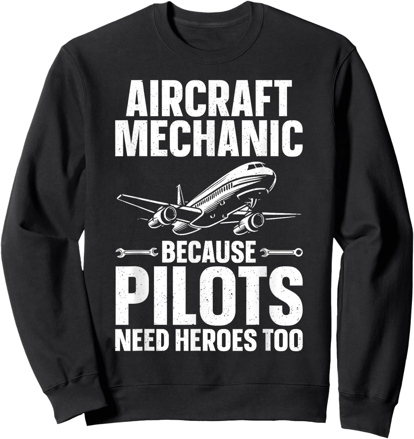 Cool Aircraft Mechanic Art Women Aircraft Technician Sweatshirt - Sweatshirt | Black