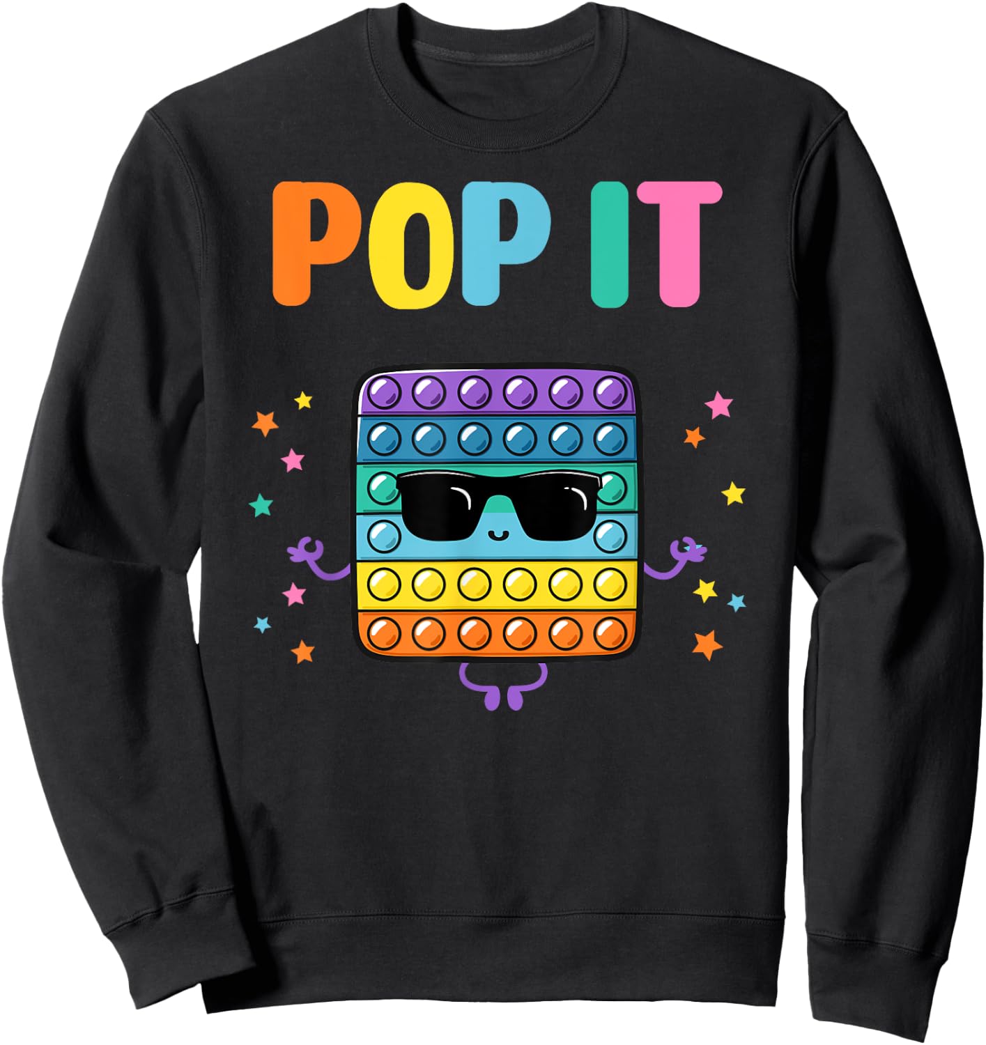 Pop It for toddler kids child - Pop It fidget toy boy girl Sweatshirt - Sweatshirt | Black