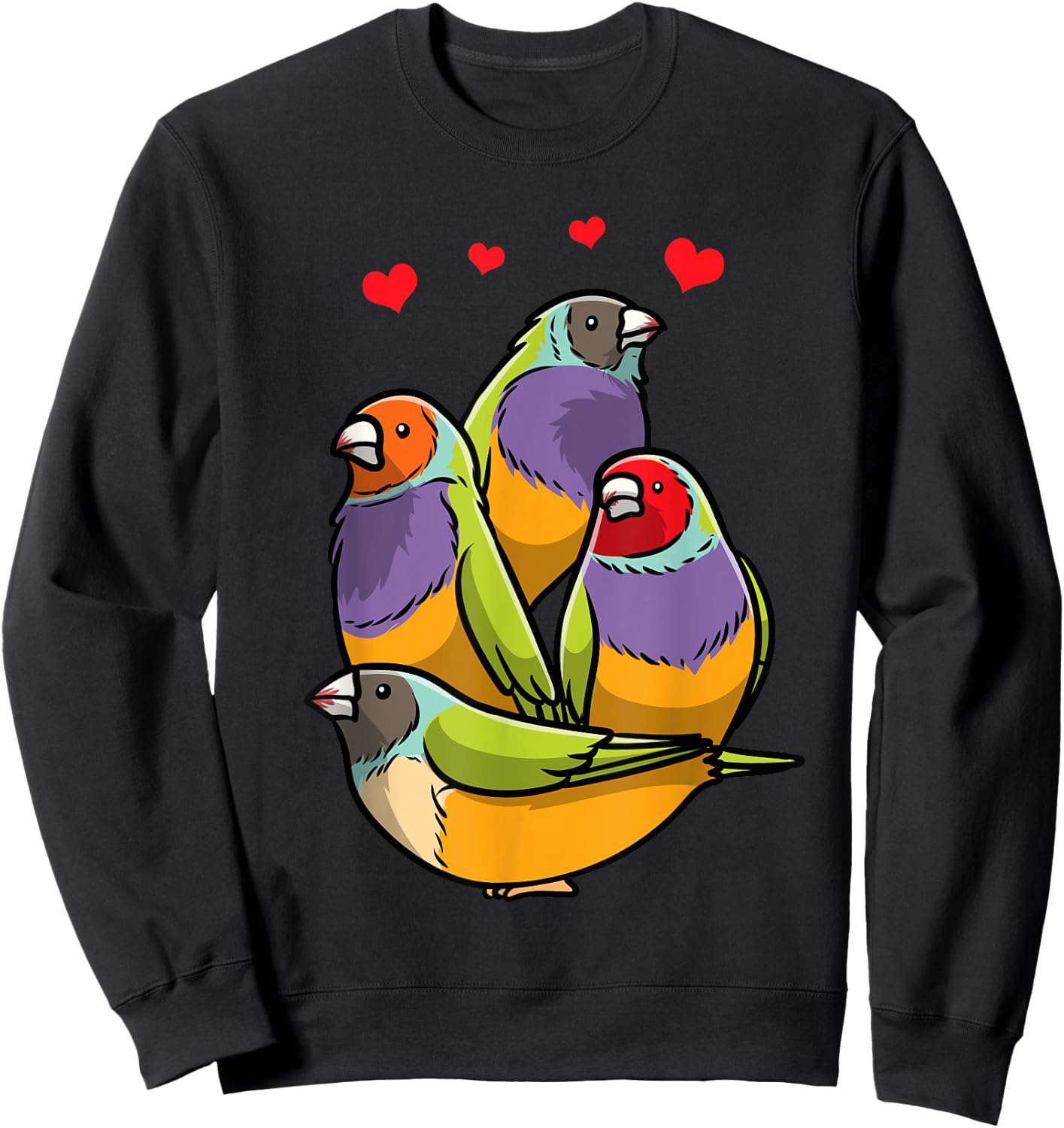 Gould's Finch Bird Gouldian Finch Sweatshirt - Sweatshirt | Black