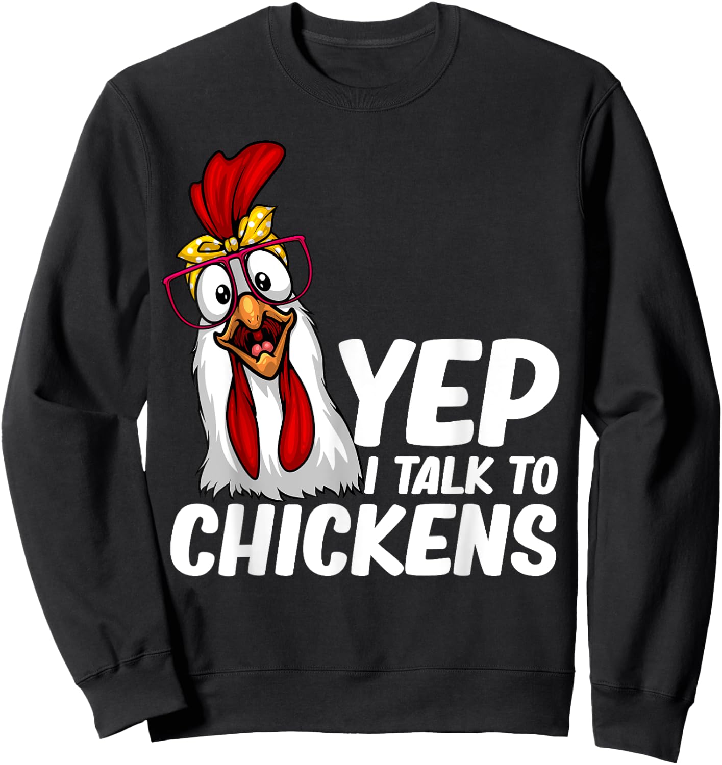 Funny Chicken Women Crazy Chicken Farmer Lovers Sweatshirt - Sweatshirt | Black
