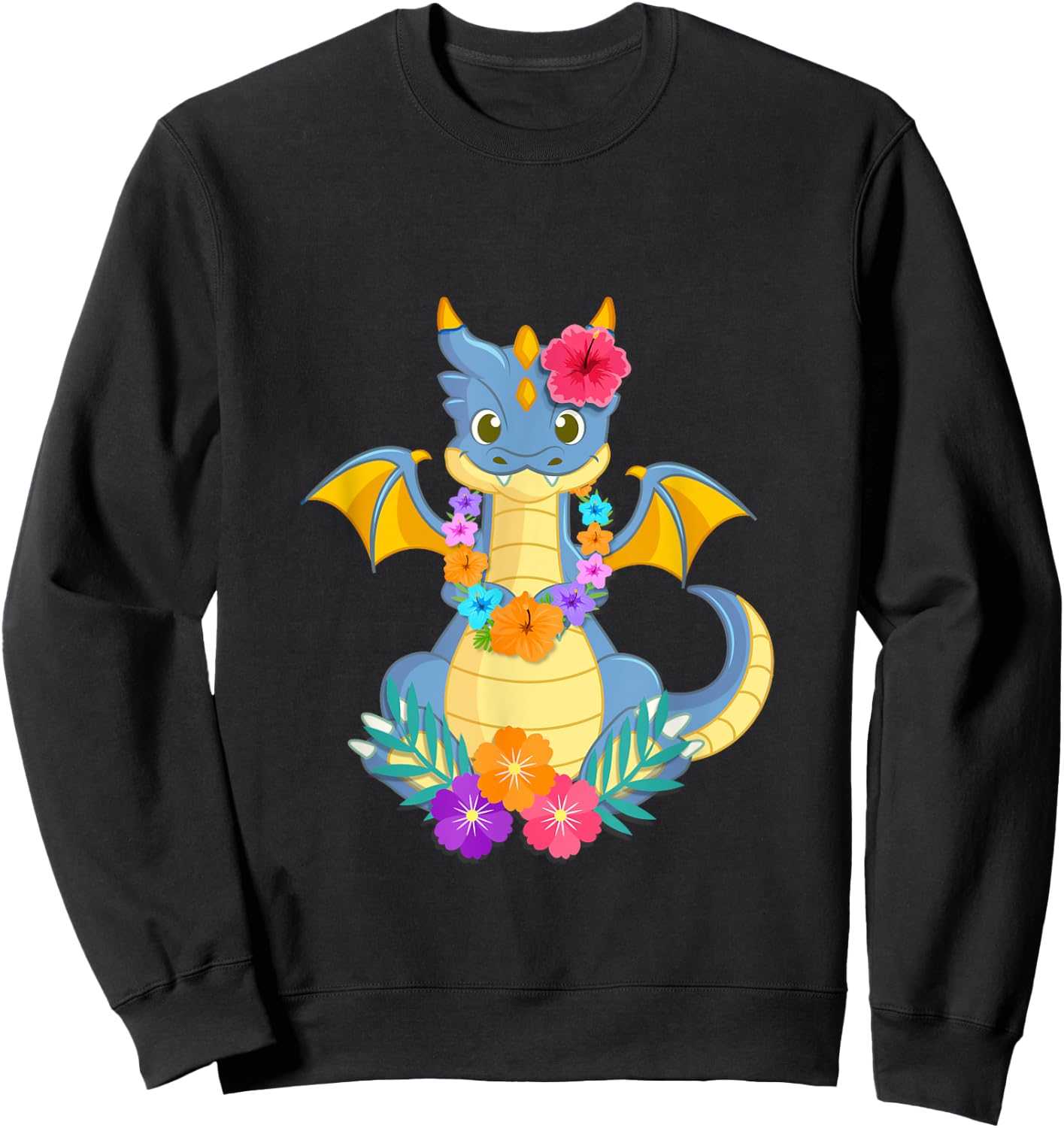 Hawaii Dragon Lei Sweatshirt - Sweatshirt | Black