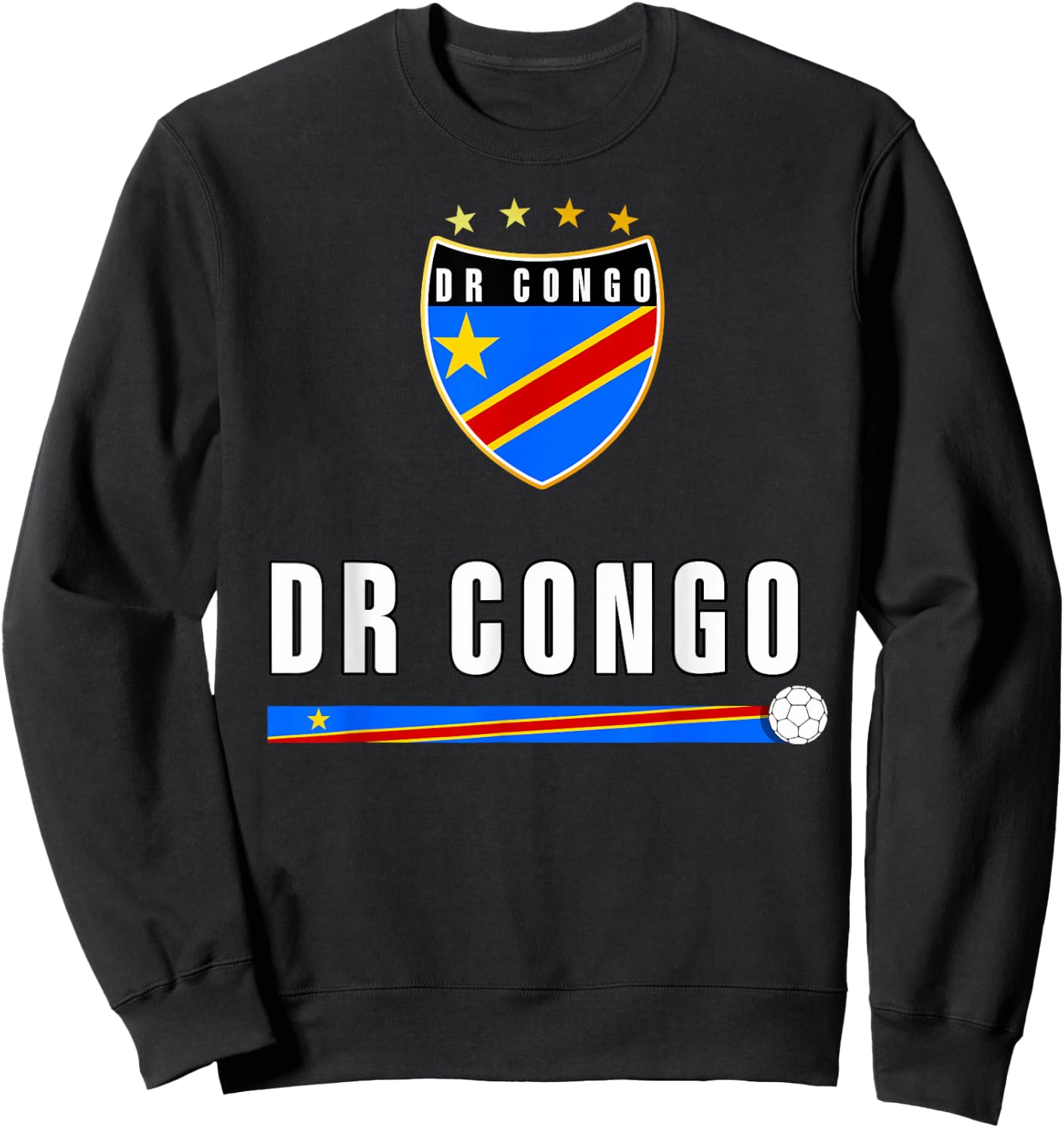 Retro DR Congo Flag Congolese Pride Lovers Sweatshirt - Sweatshirt | Black