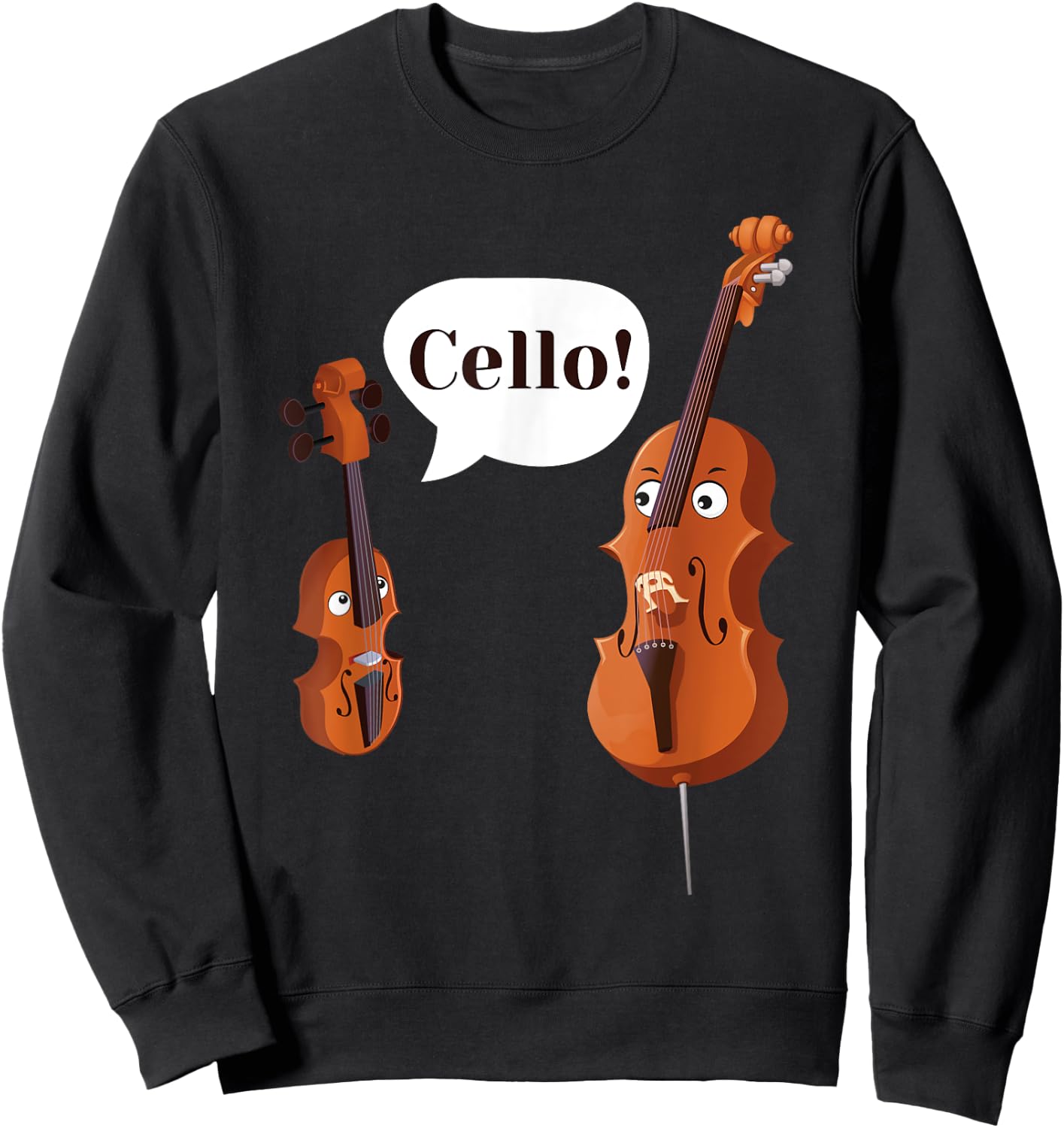 Cello Player Cellist Orchestra Musician Classical Music Sweatshirt - Sweatshirt | Black