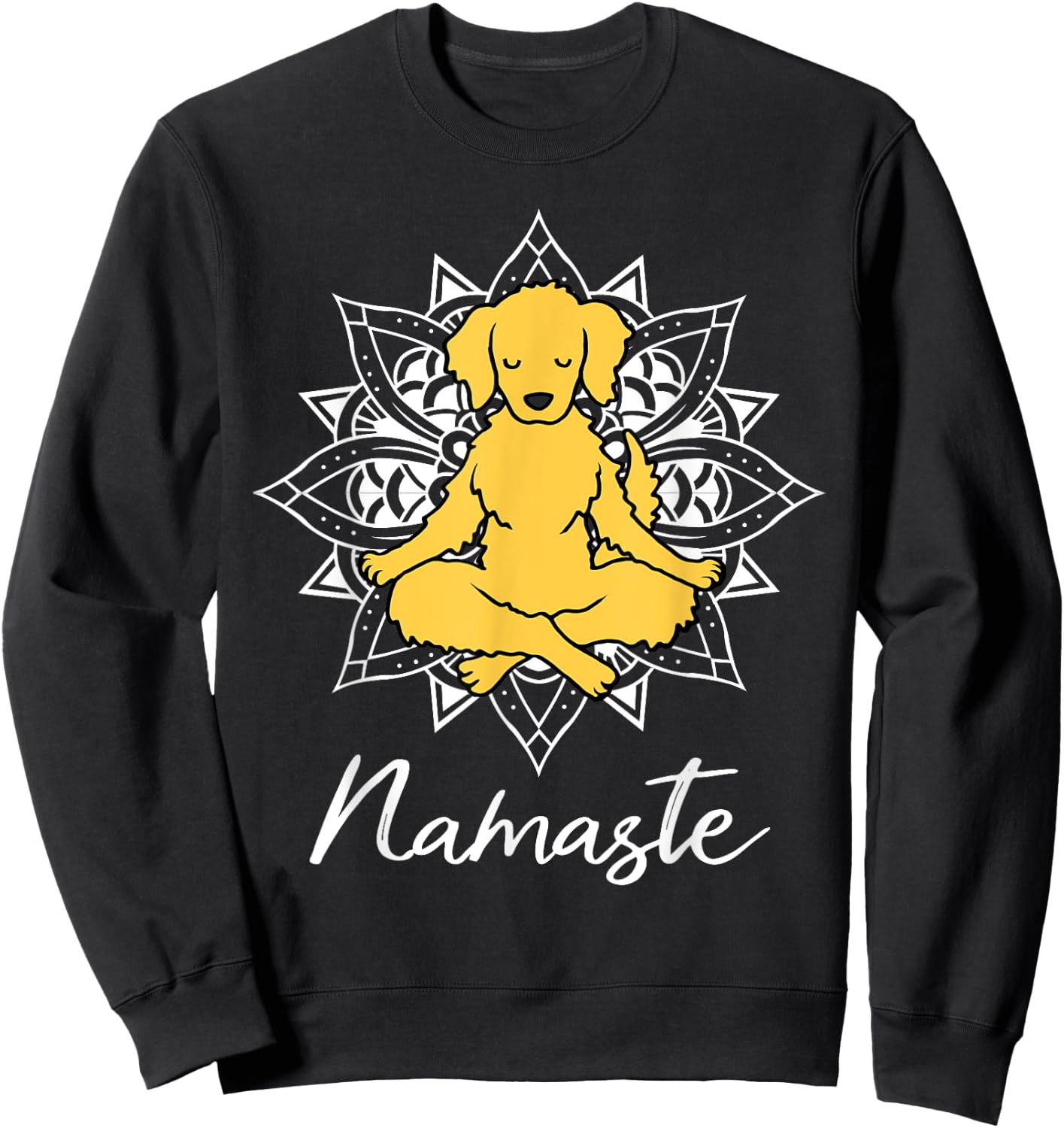 Golden Retriever Yoga for a yoga workout fan Sweatshirt - Sweatshirt | Black