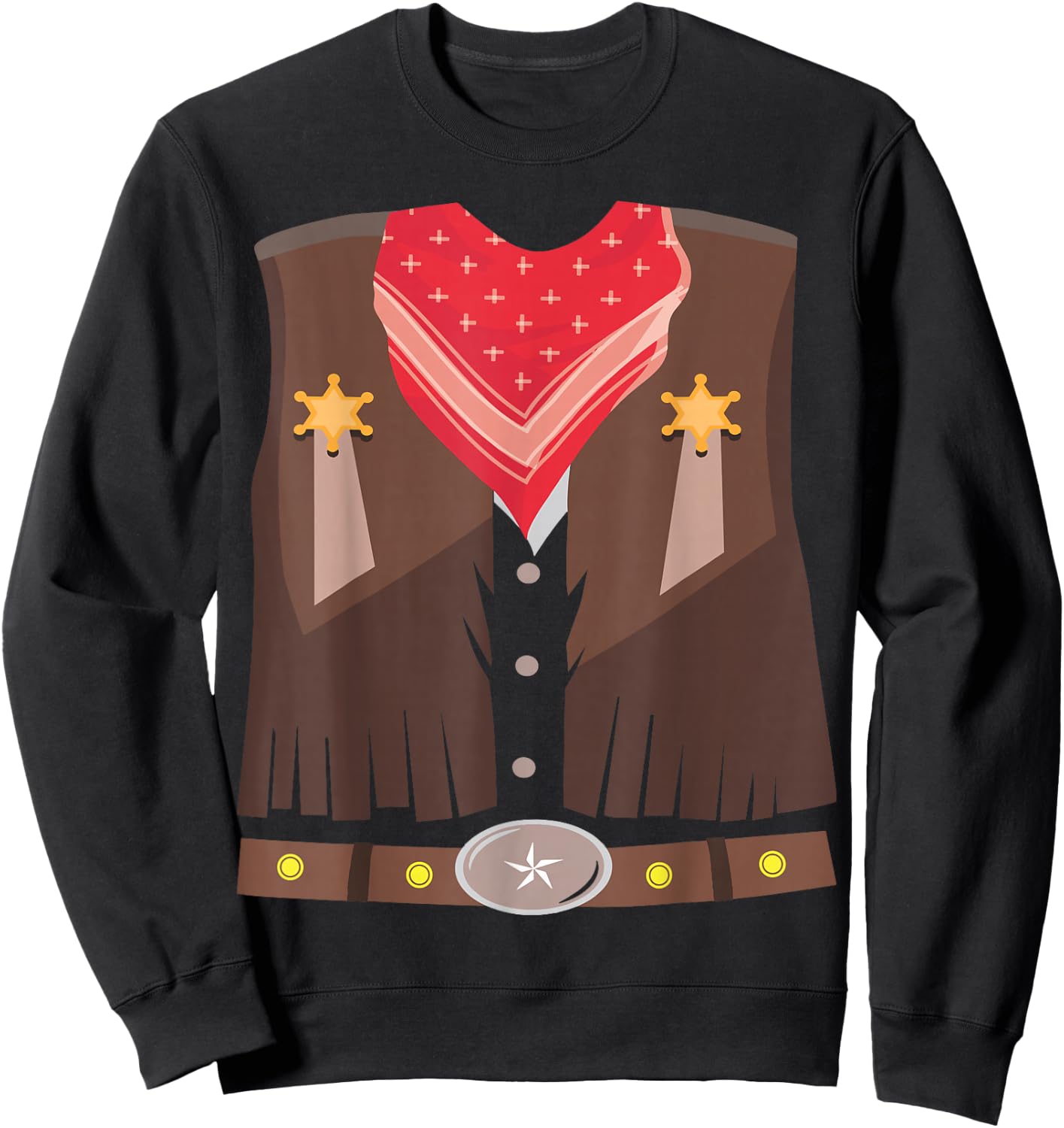 Western Cowboy Halloween Costume Men Women Kids Cowboy Sweatshirt - Sweatshirt | Black