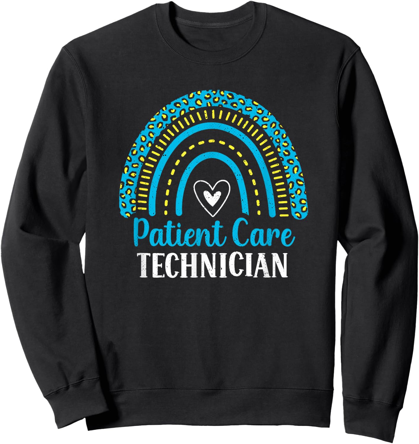 Patient Care Technician Rainbow PCT Healthcare Assistants Sweatshirt - Sweatshirt | Black