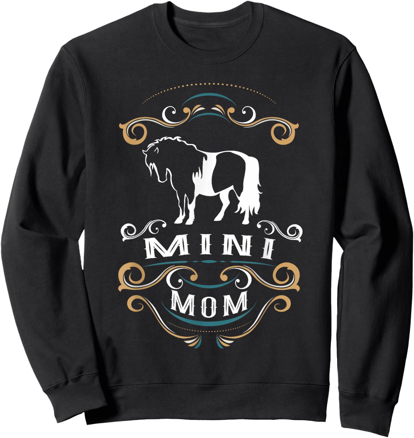 Mini Mom | Miniature Horse NickerStickers Sweatshirt - Sweatshirt | Black