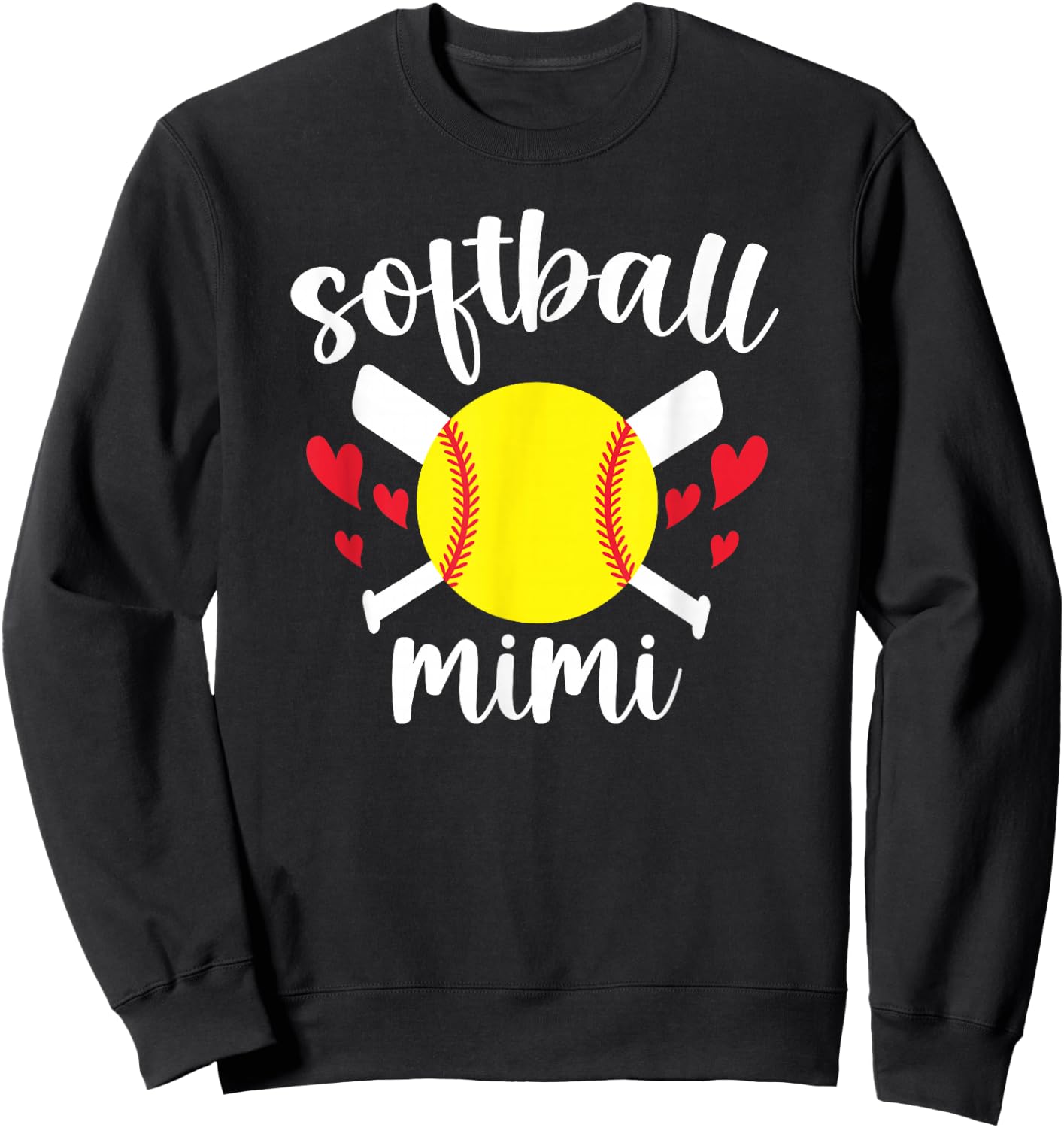 Softball Mimi Proud Mimi Of A Softball Player Mimi Sweatshirt - Sweatshirt | Black