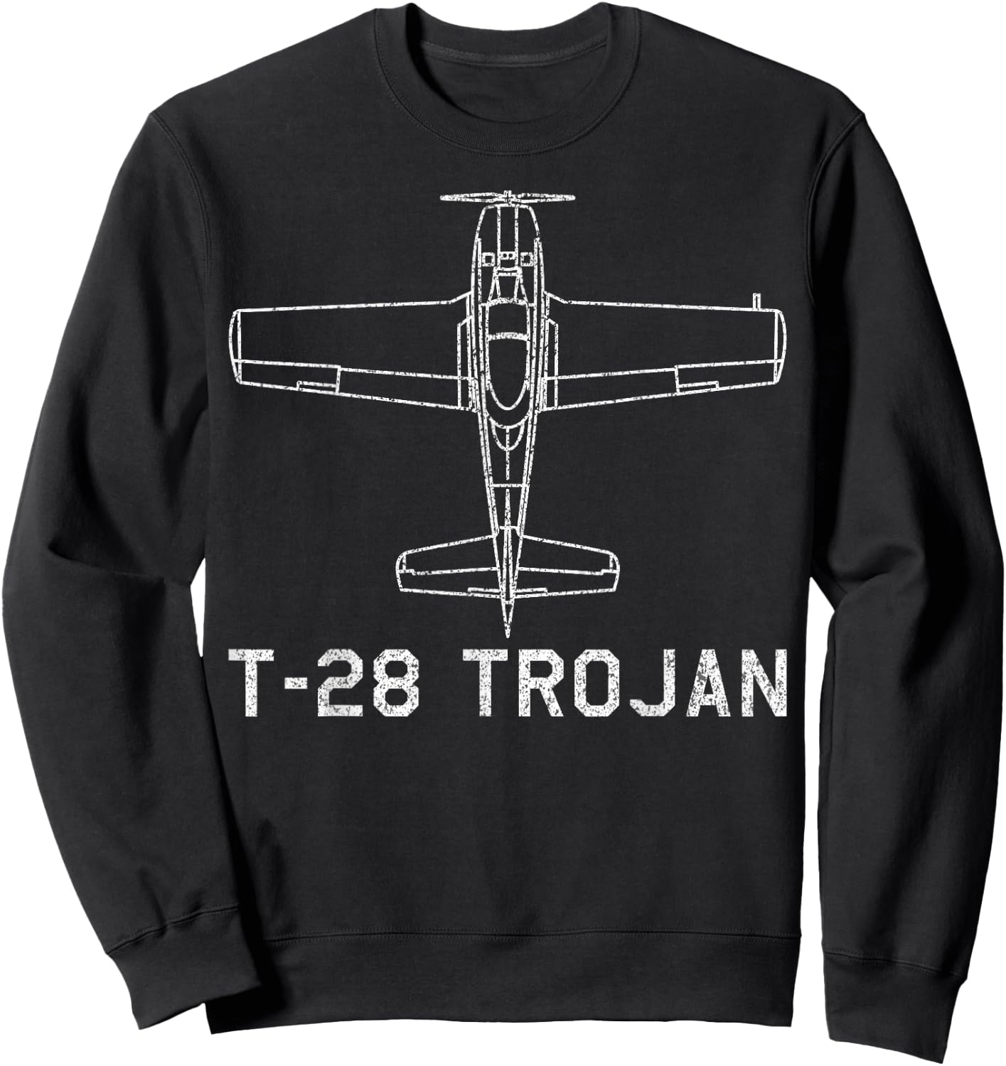 T-28 Trojan Classic USA Fighter Plane Gift Sweatshirt - Sweatshirt | Black