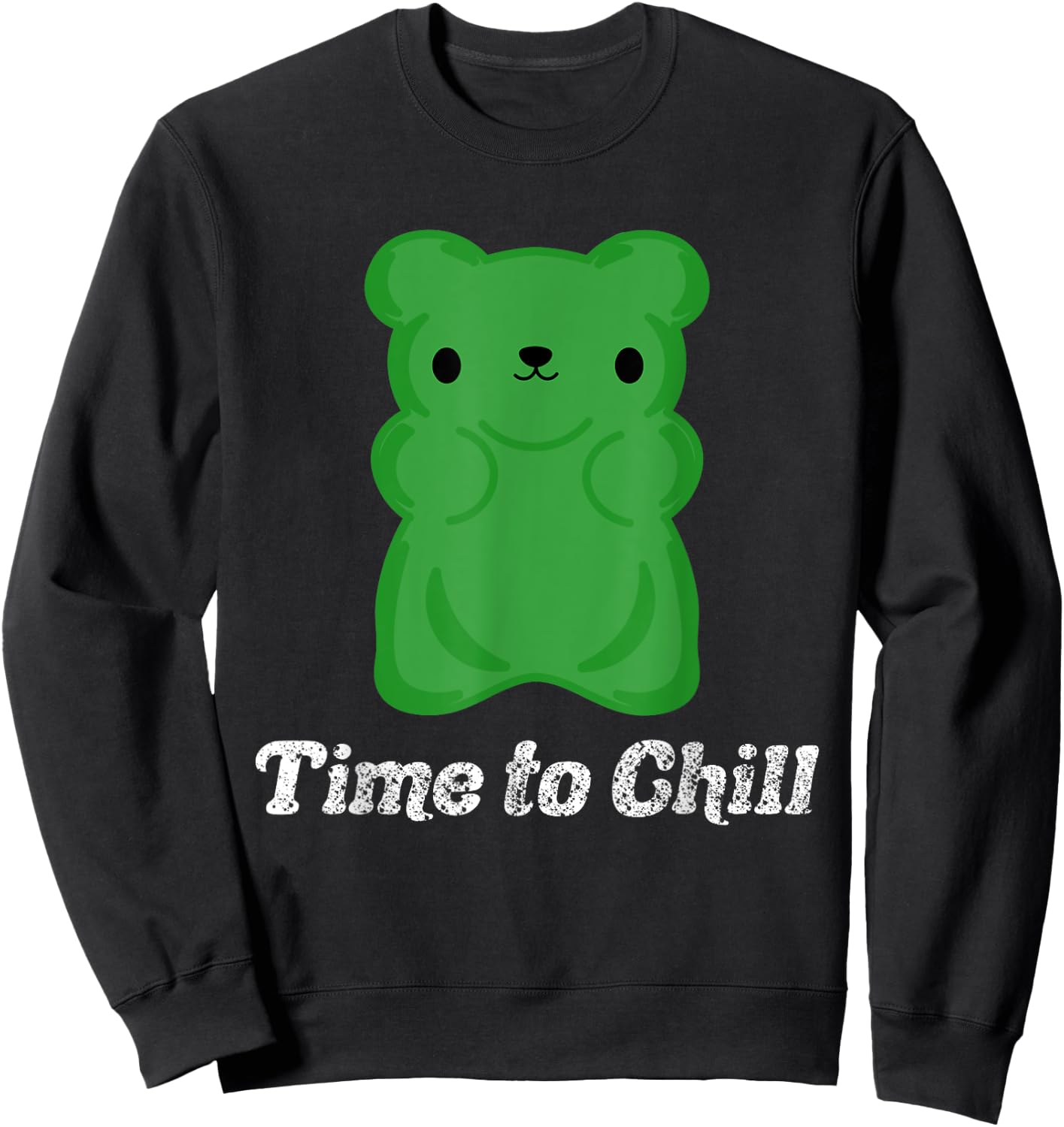 CBD Gummy Bears Retro Vintage Cute Funny Apparel and Merch Sweatshirt - Sweatshirt | Black