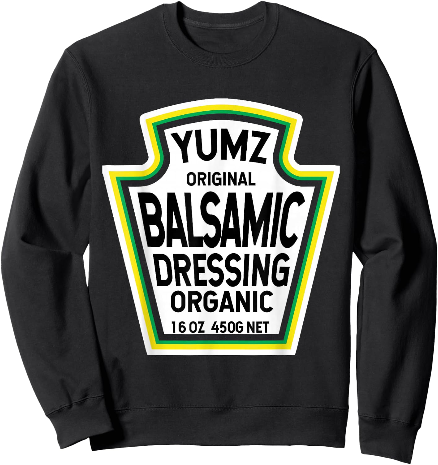 Balsamic Vinaigrette Dressing Salad Easy Halloween Costume Sweatshirt - Sweatshirt | Black