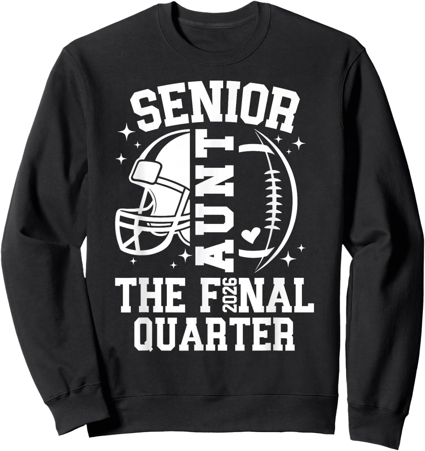 Football Senior Aunt 2026 Football Senior Auntie Sweatshirt - Sweatshirt | Black