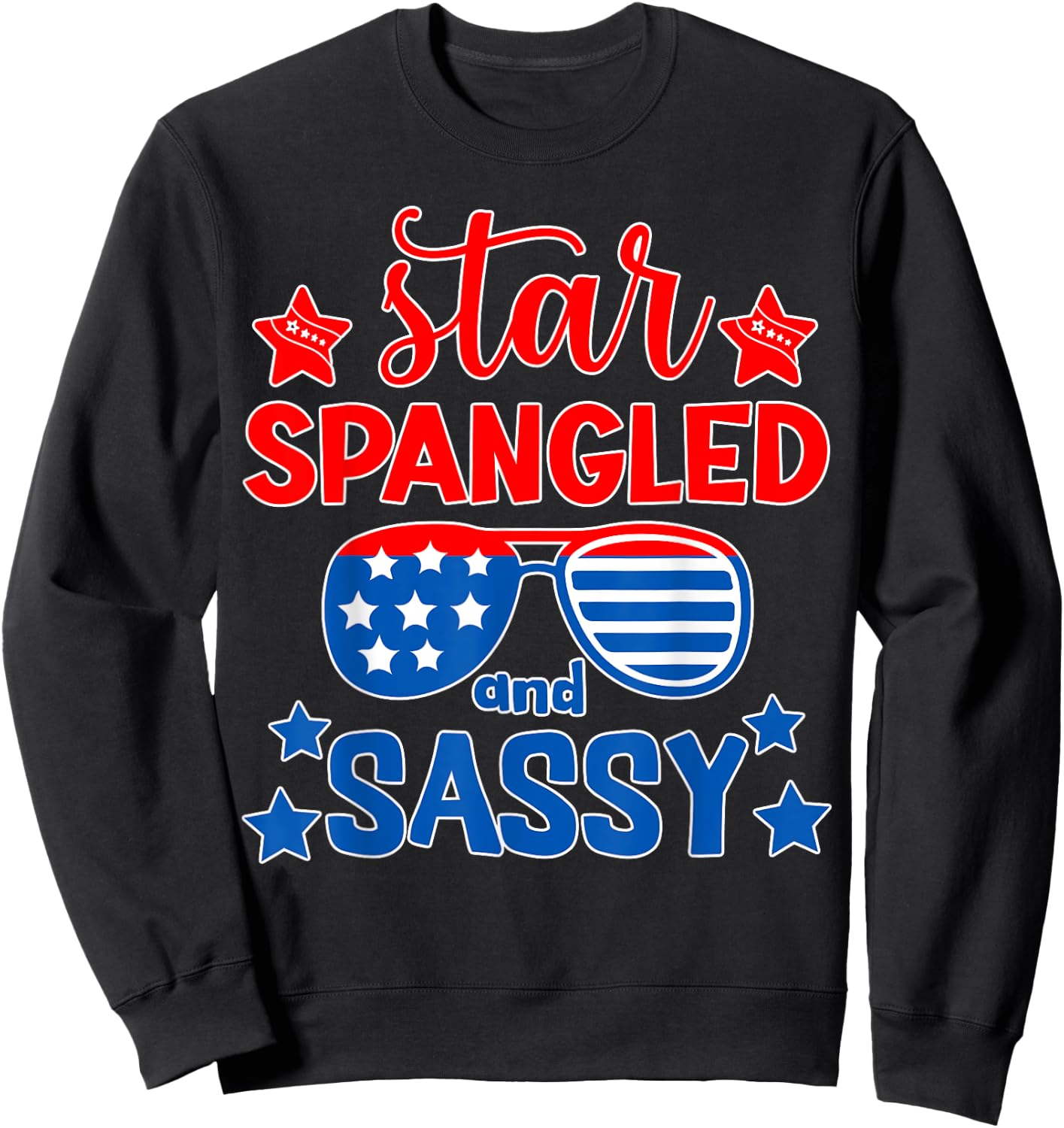 Star Spangled and Sassy Sweatshirt - Sweatshirt | Black