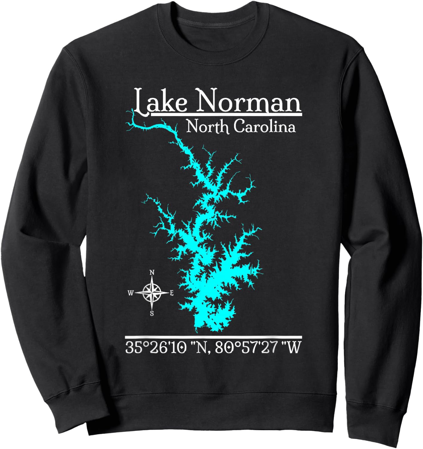 Lake Norman, North Carolina Sweatshirt - Sweatshirt | Black