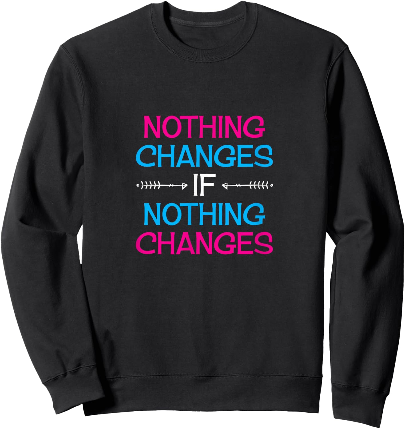 Nothing Changes IF Nothing Changes / Inspire Change! Sweatshirt - Sweatshirt | Black