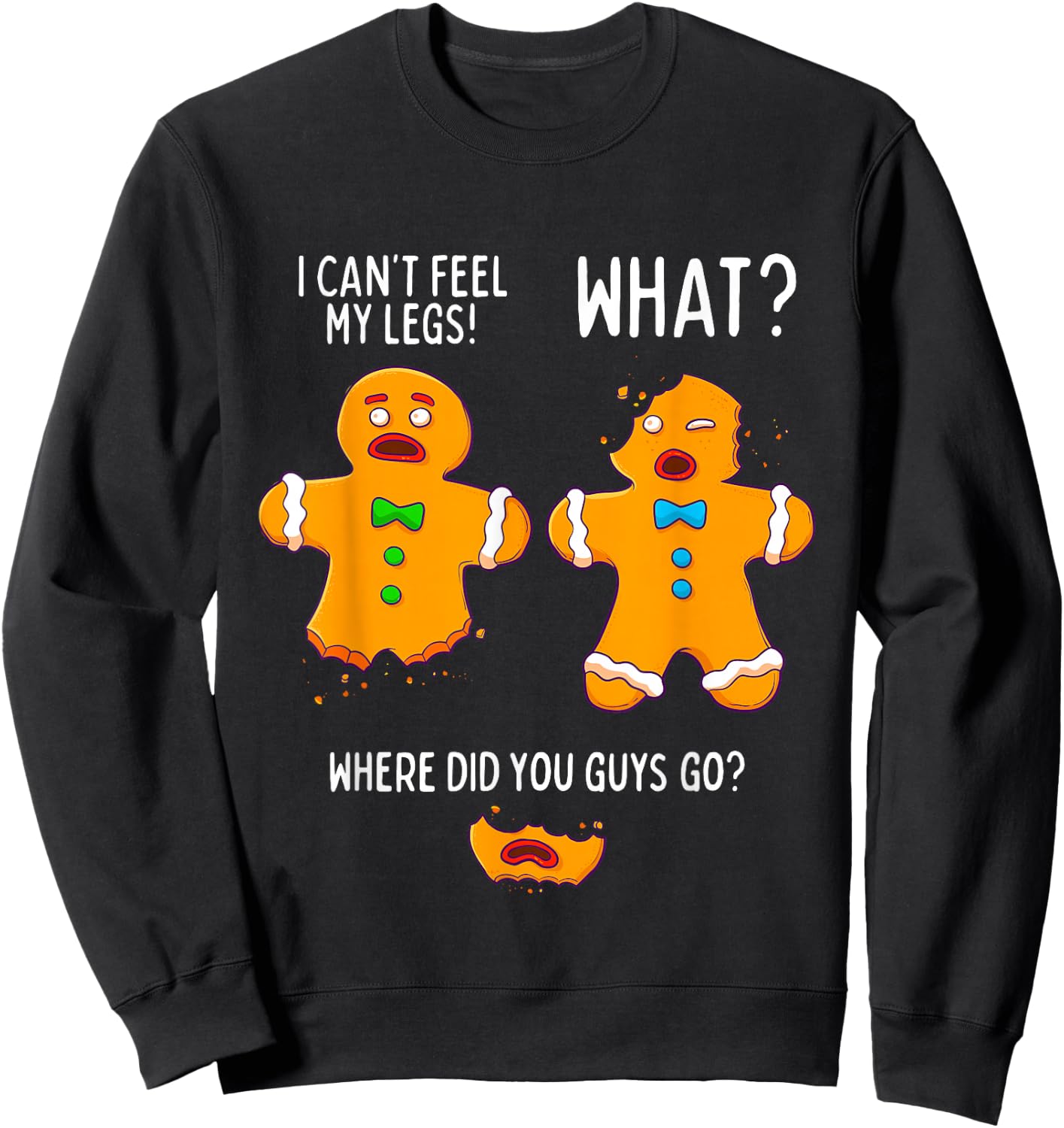 Funny Gingerbread Men Christmas Xmas Cookie Man Baking Gift Sweatshirt - Sweatshirt | Black