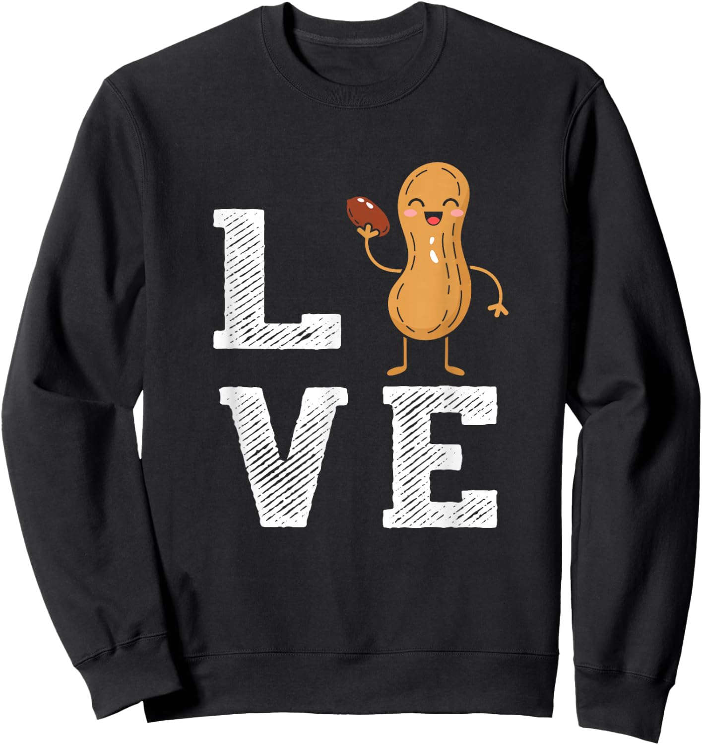 Peanut Love - Peanut Lover Funny Sweatshirt - Sweatshirt | Black