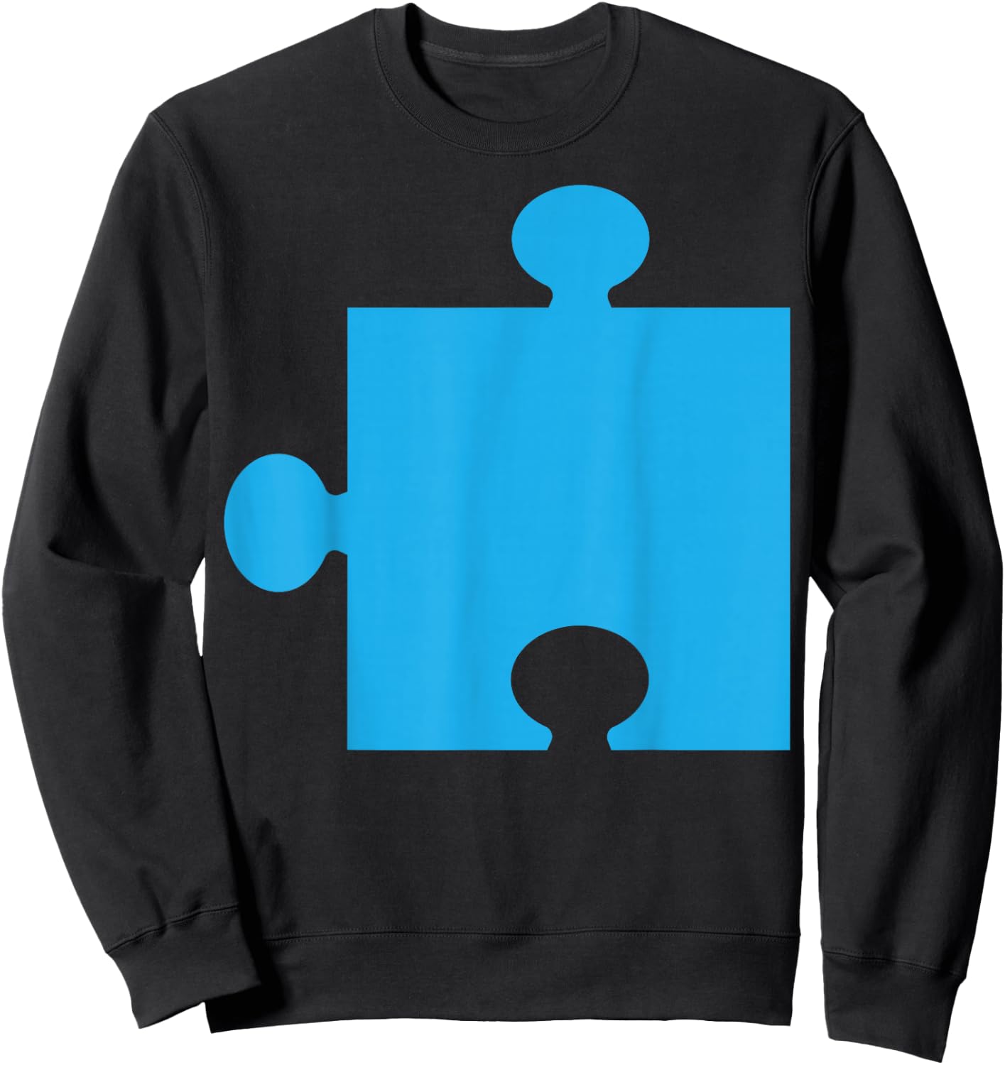 Puzzle 2 Easy Puzzle Pieces Couple Halloween Costume Sweatshirt - Sweatshirt | Black