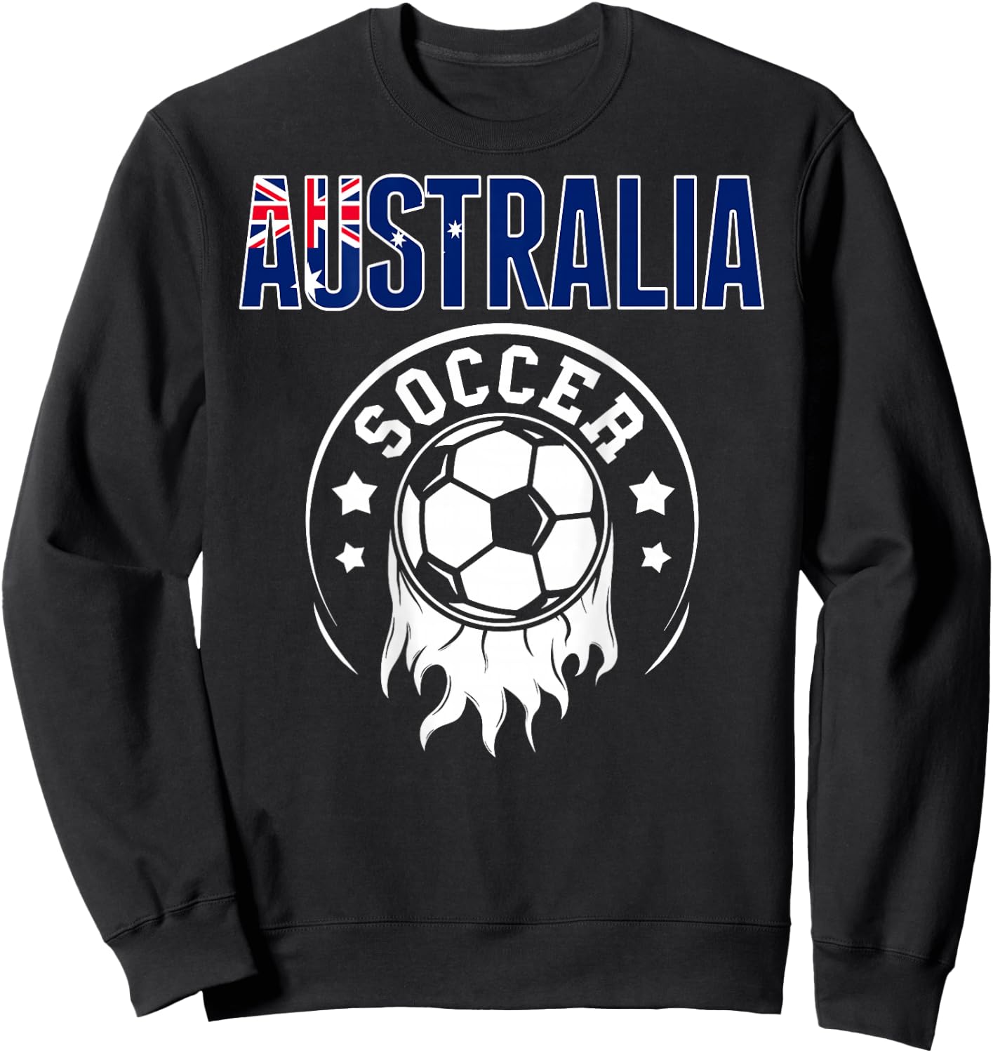 Australia Soccer Fans Jersey Australian Flag Football Lovers Sweatshirt - Sweatshirt | Black