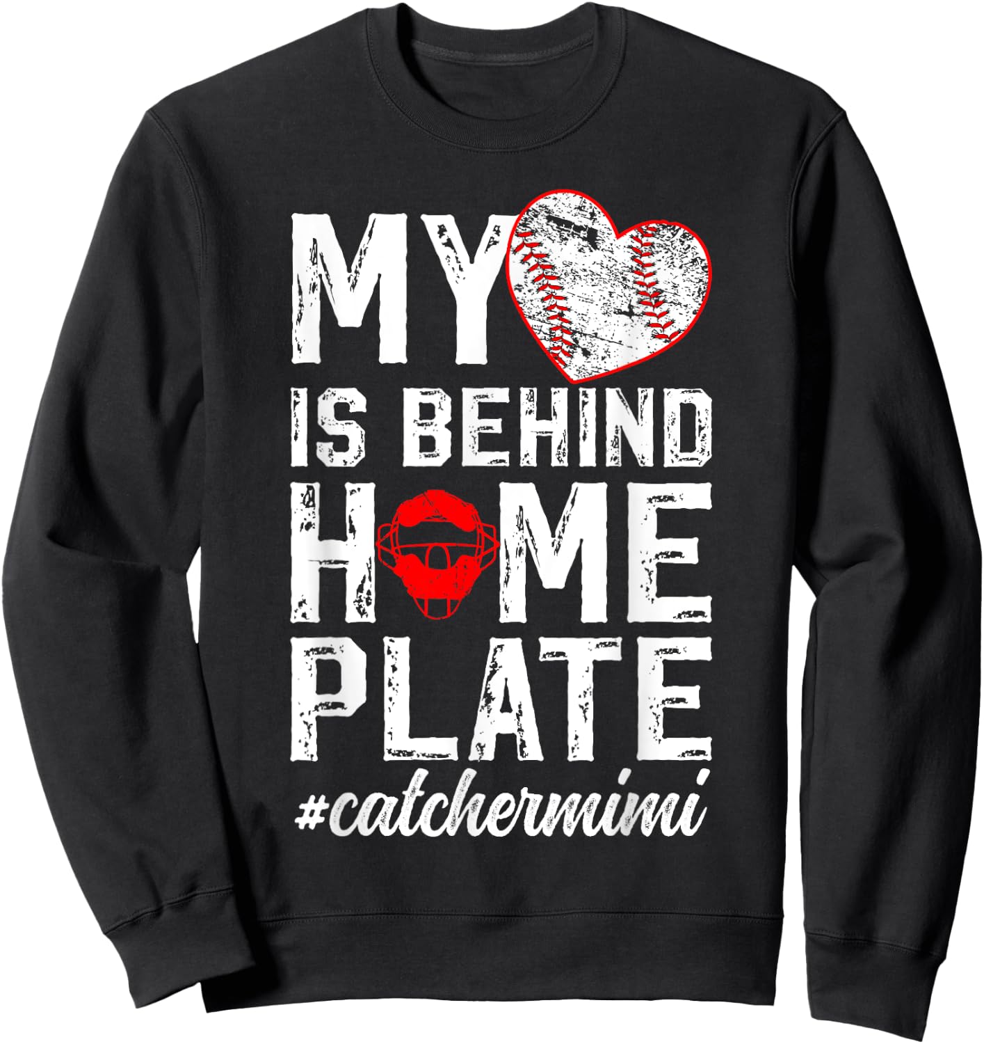 Proud Baseball Catcher Mimi of A Baseball Catcher Sweatshirt - Sweatshirt | Black