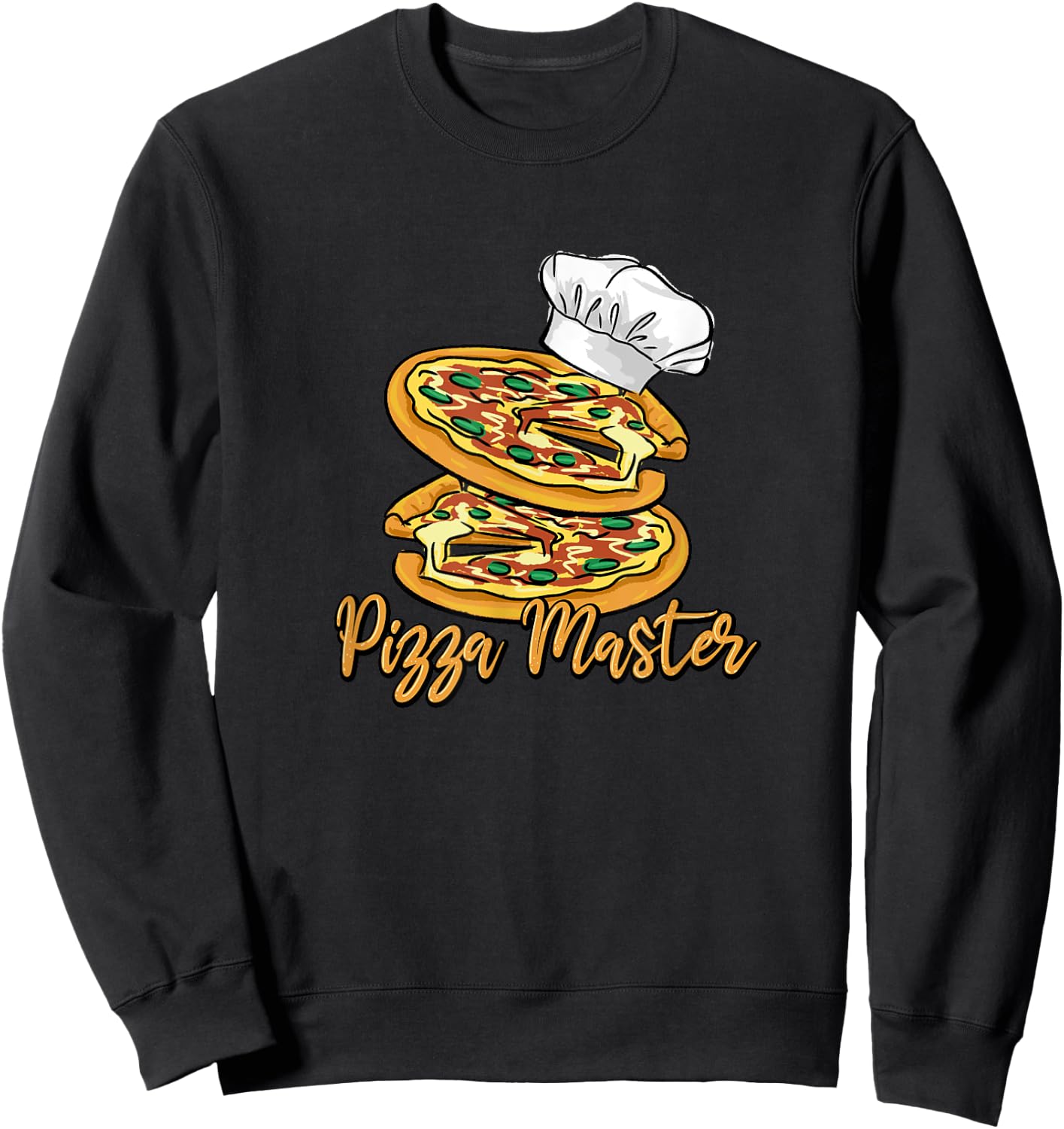 Pizza Master Italian Food Pizza Chef Sweatshirt - Sweatshirt | Black