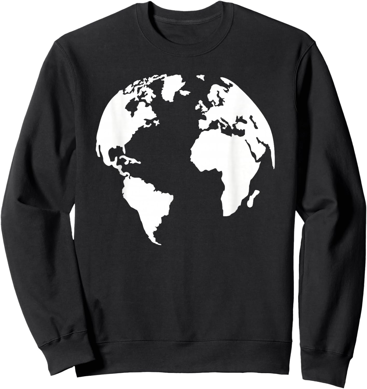 Globe world map Sweatshirt - Sweatshirt | Black