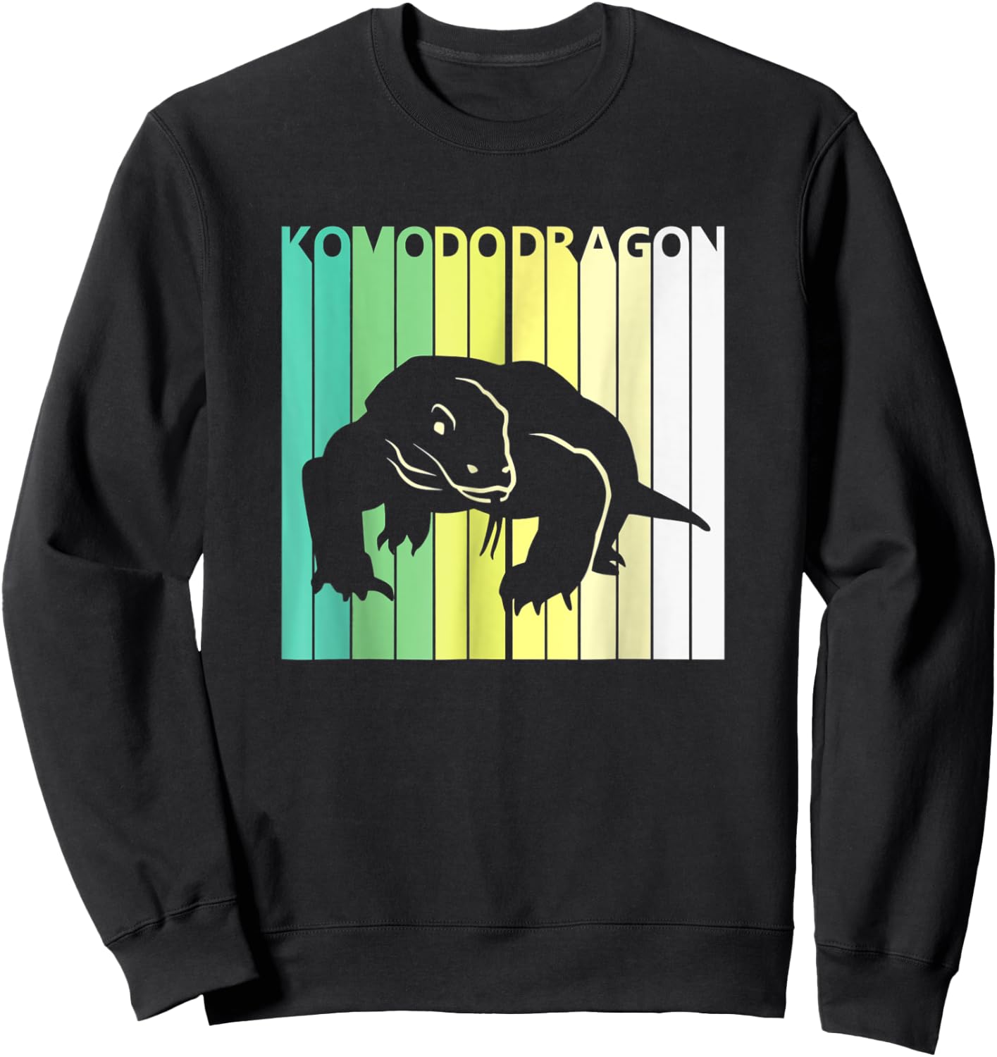 Wild Animal Komodo Dragon St Patrick's Day Sweatshirt - Sweatshirt | Black