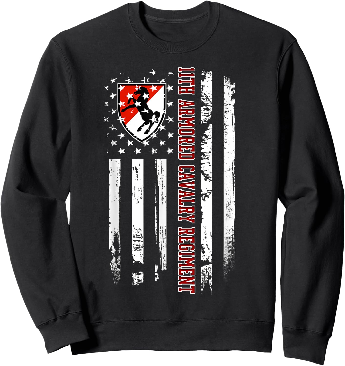 11th Armored Cavalry Regiment Veteran Veterans Day Christmas Sweatshirt - Sweatshirt | Black
