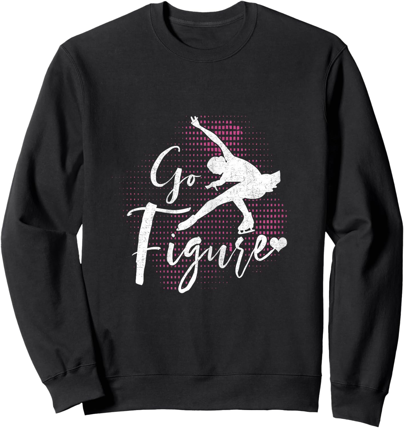 Funny Ice Skating Lover Graphic Women Girls Figure Skating Sweatshirt - Sweatshirt | Black