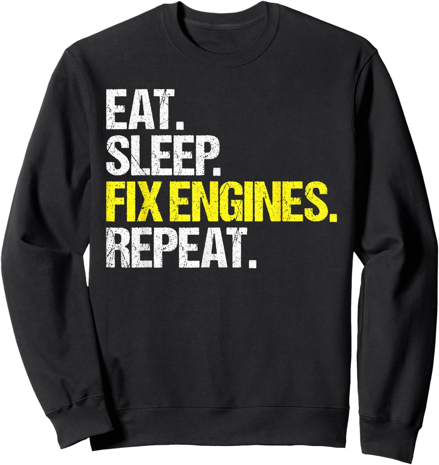 Small Engine Mechanic Eat Sleep Routine Sweatshirt - Sweatshirt | Black