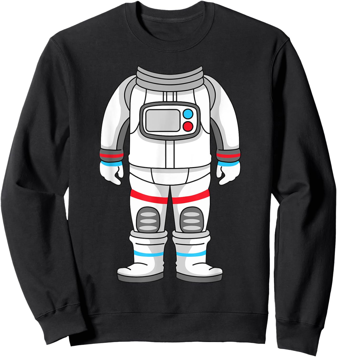 Astronaut Costume Space Suit Funny Halloween Spaceman Sweatshirt - Sweatshirt | Black
