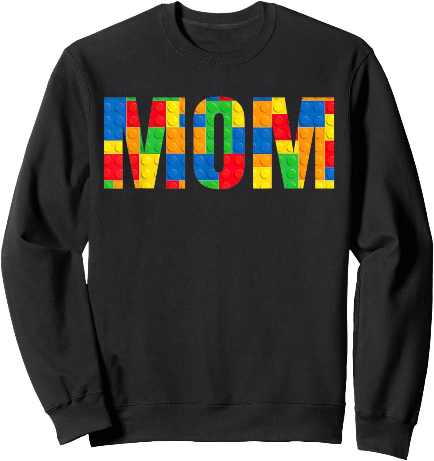 Mom Parent Brick Master Builder Building Blocks Set Family T Sweatshirt - Sweatshirt | Black