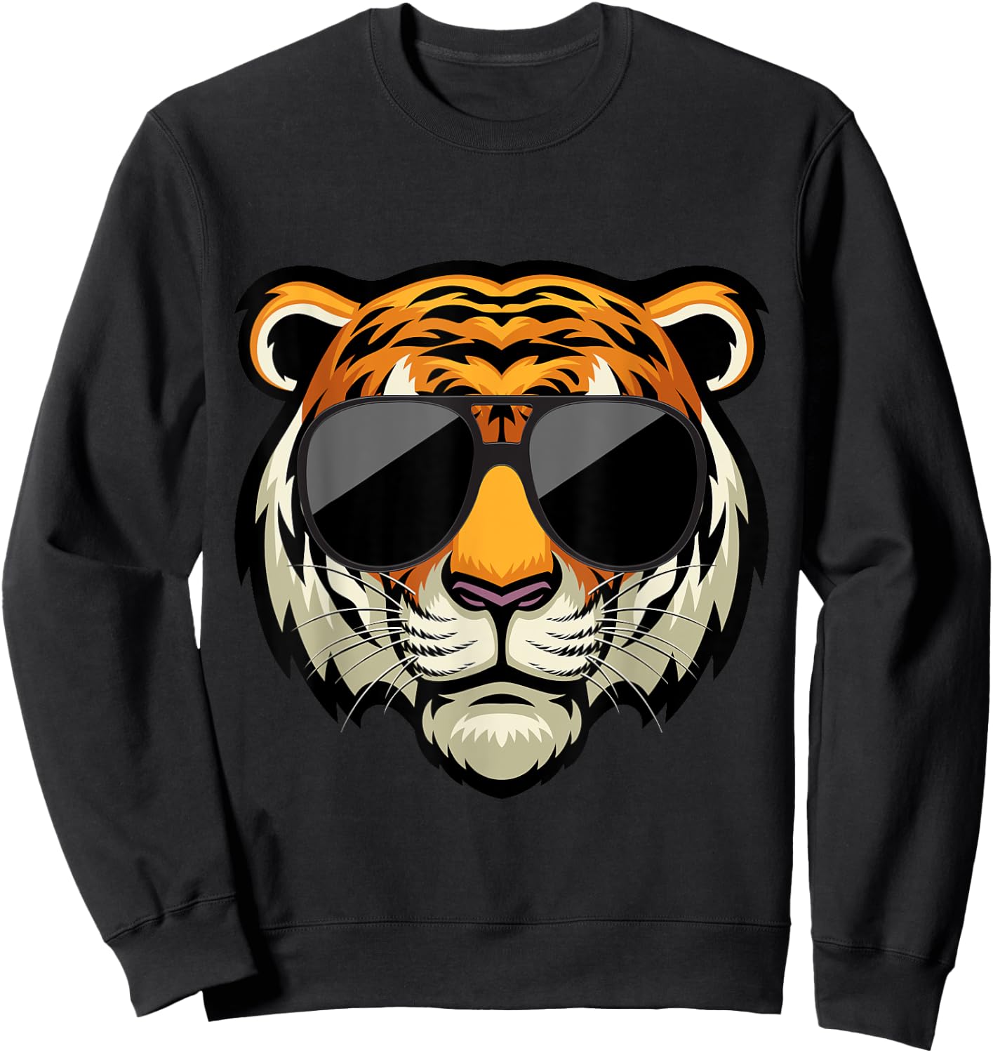 Cool Tiger Striped Animal Design Theme Party For Boys Girls Sweatshirt - Sweatshirt | Black
