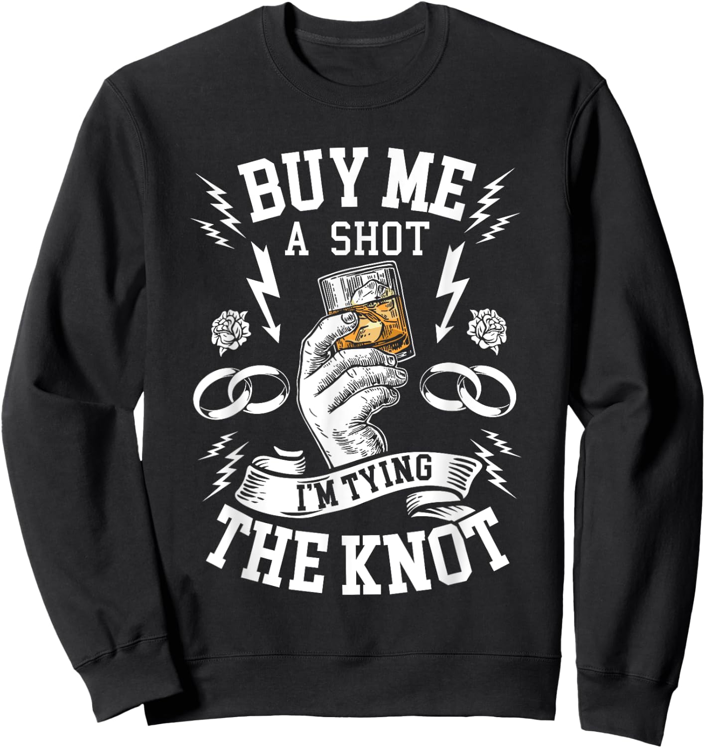Groom Groomsmen Bachelor Party Funny Shot Drinking Sweatshirt - Sweatshirt | Black