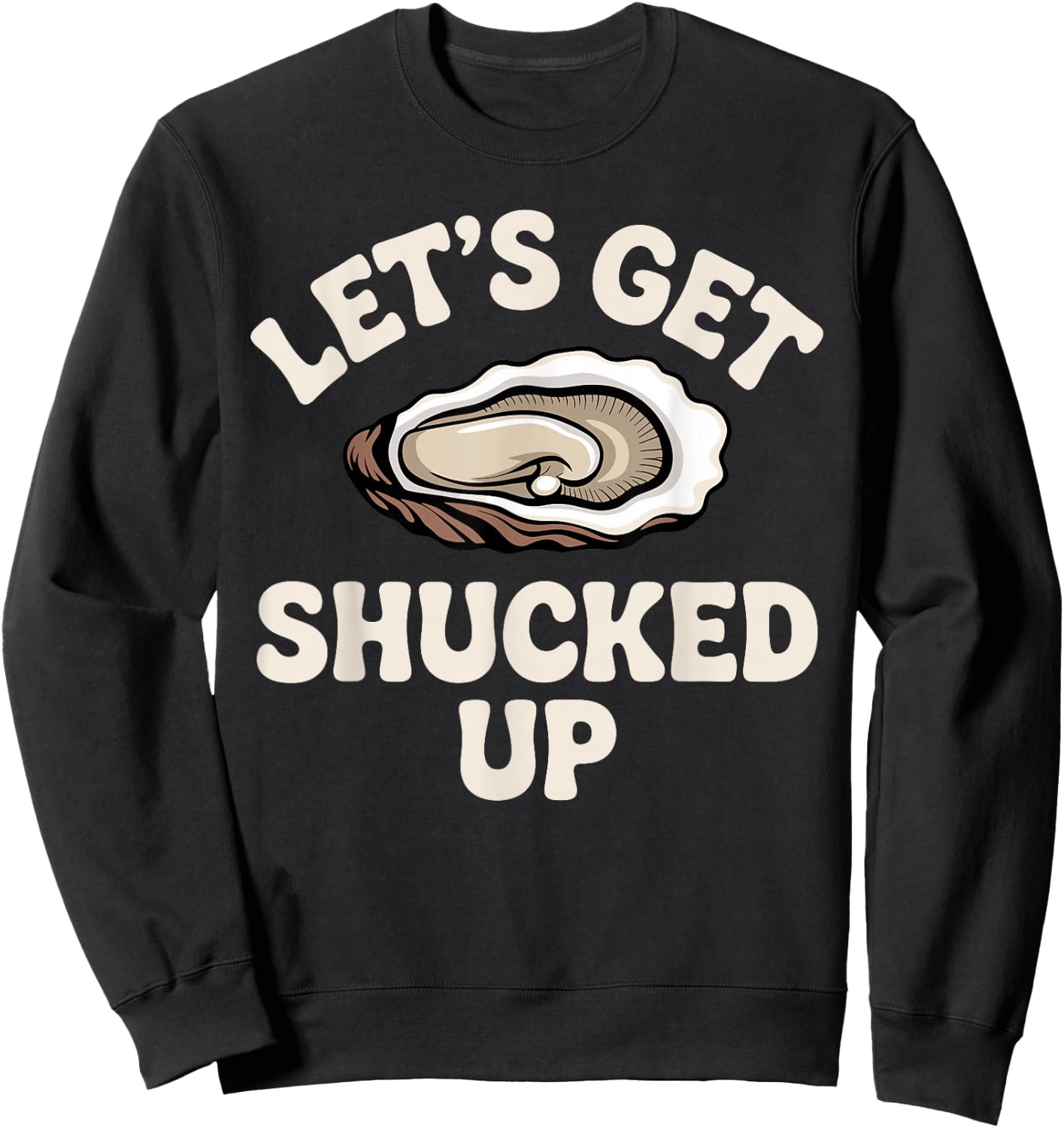 Cute Oyster Design Women Kids Sea Food Oyster Lover Sweatshirt - Sweatshirt | Black