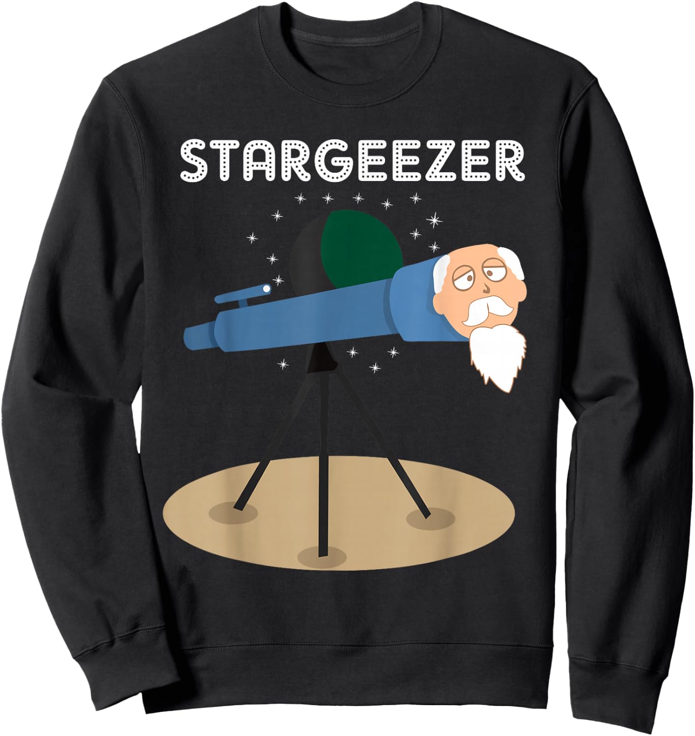 Stargeezer Funny Stargazing Astronaut Astronomy Gifts Men Sweatshirt - Sweatshirt | Black
