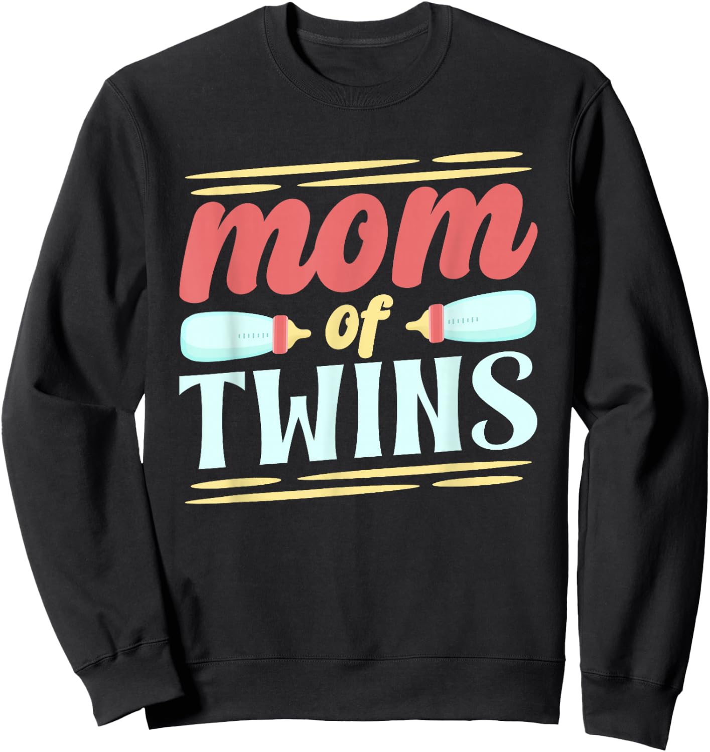 Mother of Twins Humour Twin Twins Boys Mum Sweatshirt - Sweatshirt | Black